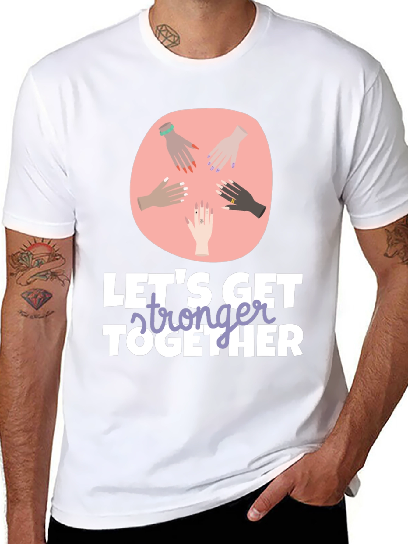 Stronger Together Graphic Tee - Unisex Black T-Shirt