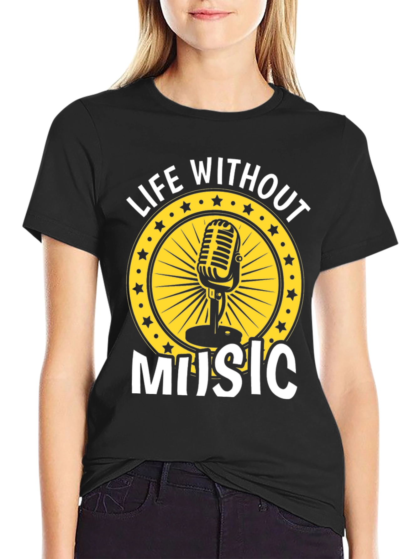 Life Without Music Graphic Tee