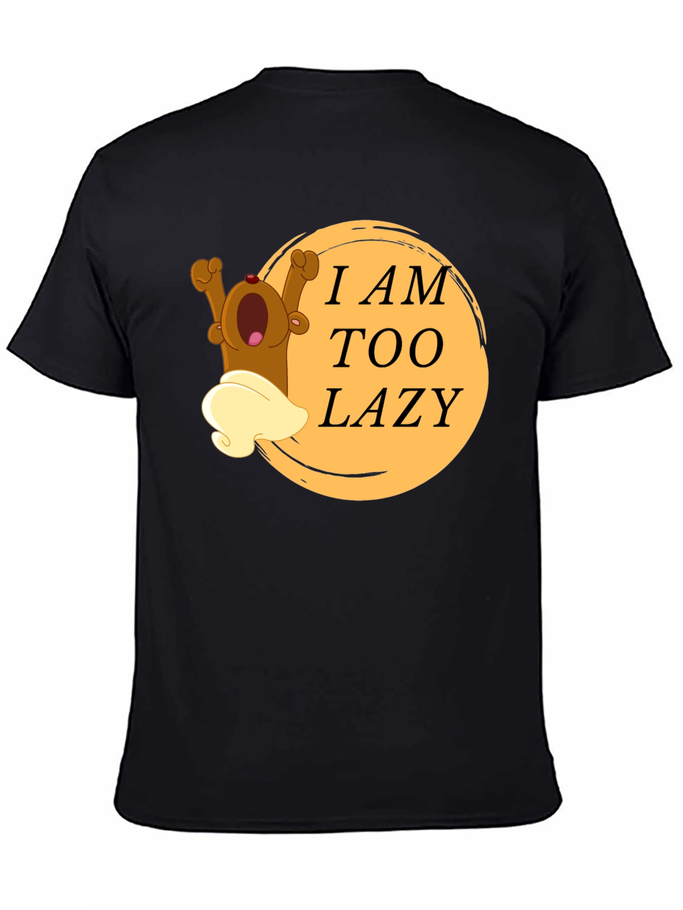 Lazy Bear Cartoon Graphic T-Shirt