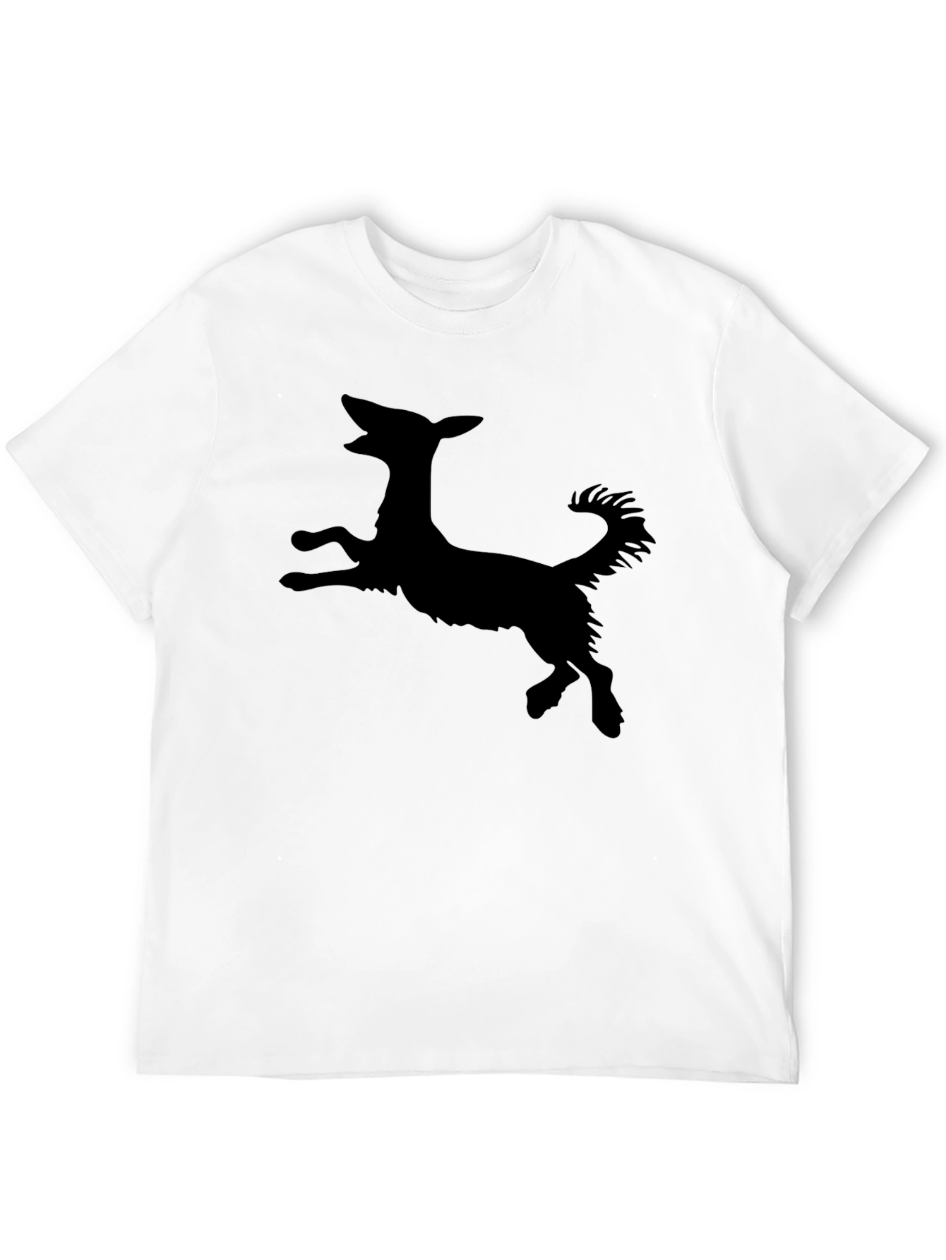 Black T-Shirt with Dog Silhouette