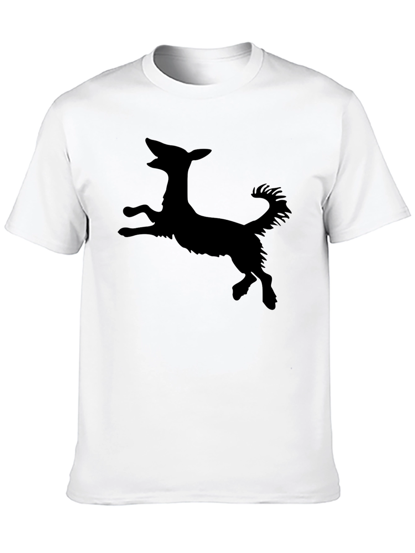 Black T-Shirt with Dog Silhouette