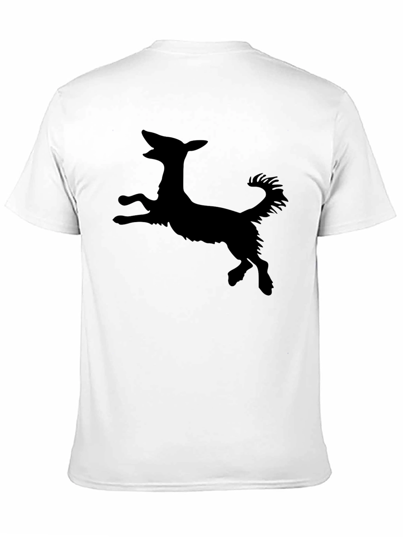 Black T-Shirt with Dog Silhouette