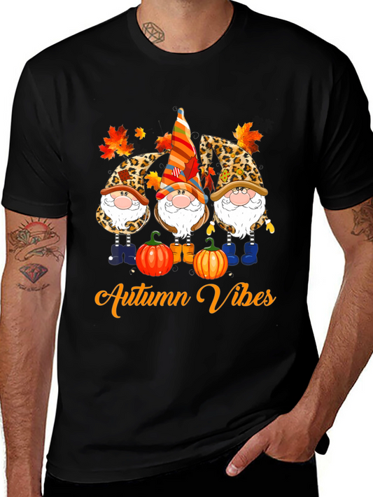 Autumn Vibes Gnome T-Shirt - Fall Season Apparel