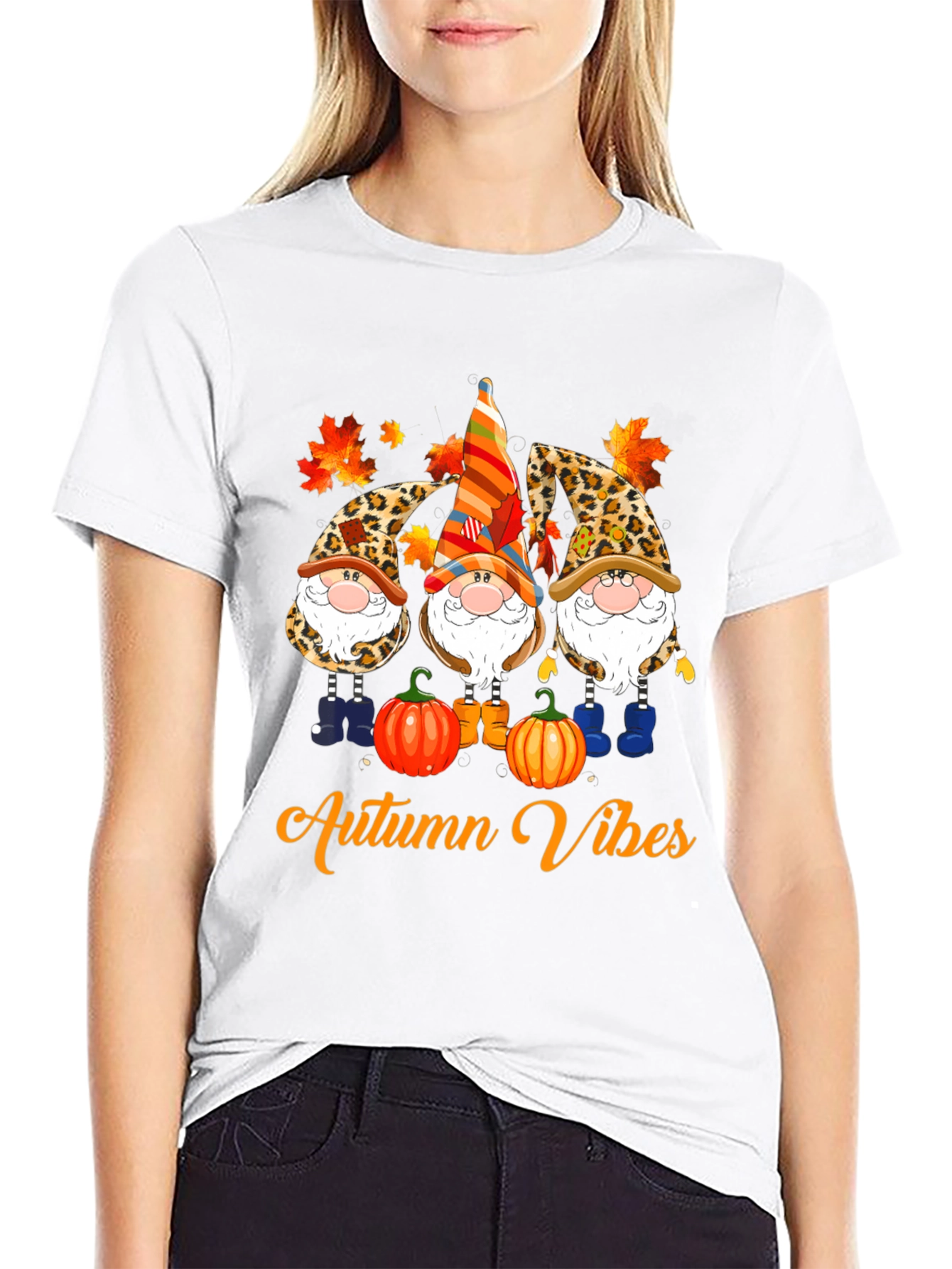 Autumn Vibes Gnome T-Shirt - Fall Season Apparel