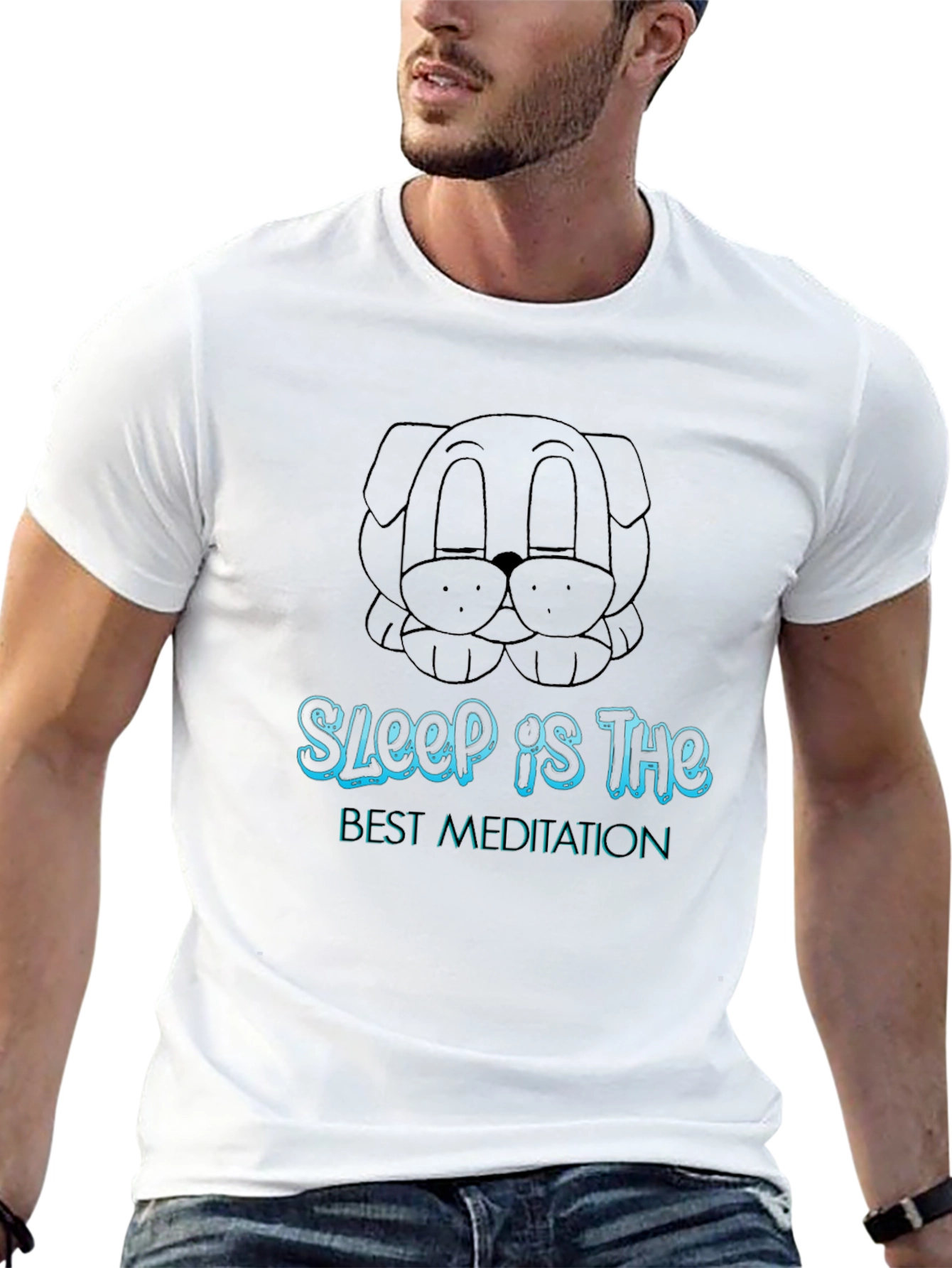 Sleep is the Best Meditation Black T-Shirt