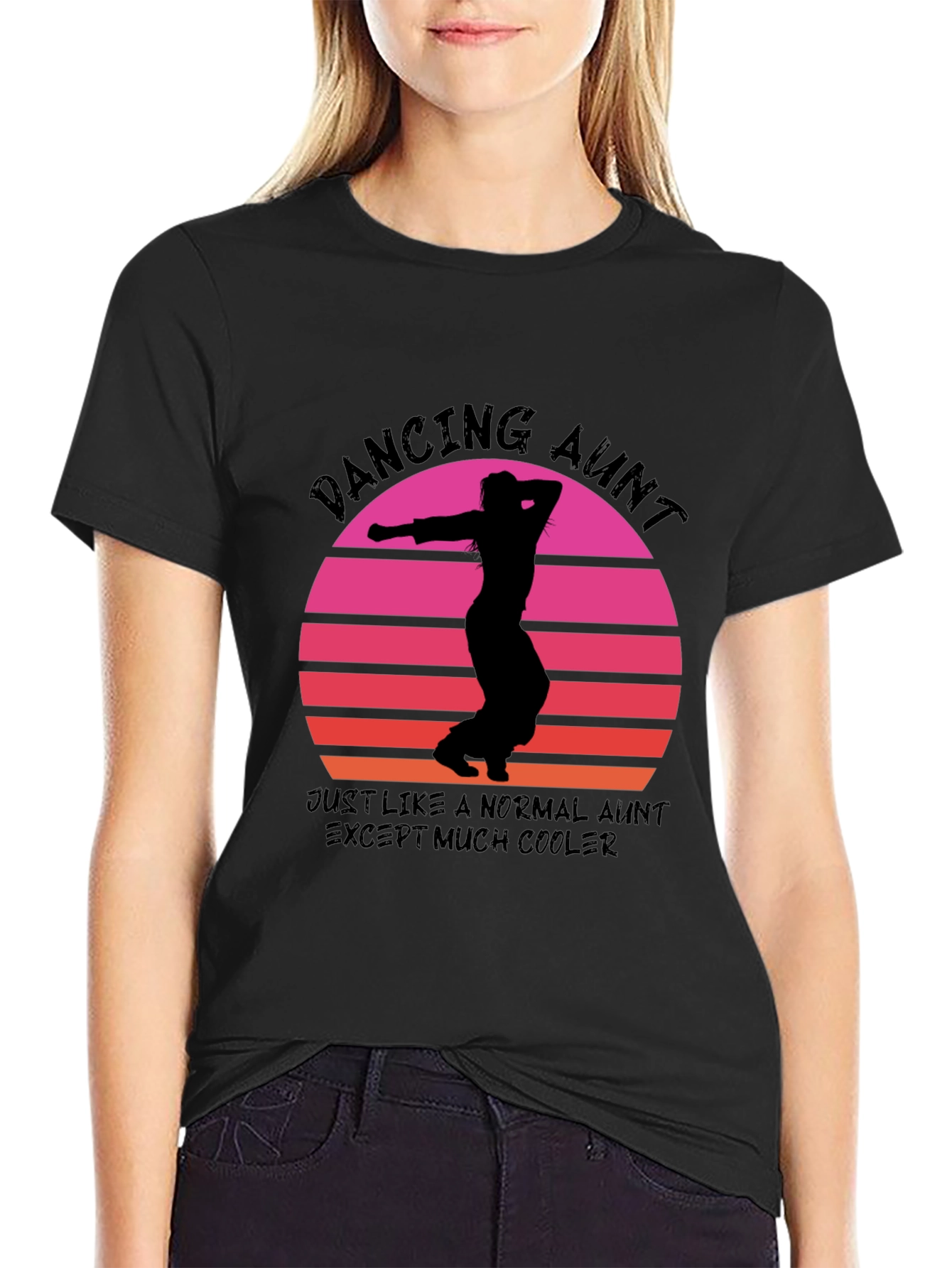 Dancing Aunt T-Shirt: Cool Aunt Vibes
