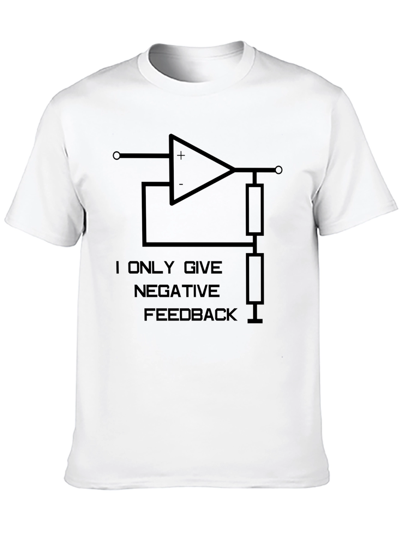 Negative Feedback Black Graphic Tee