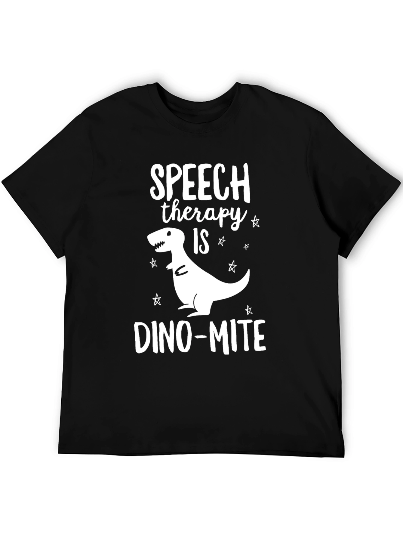 Speech Therapy Dino-mite Black T-Shirt