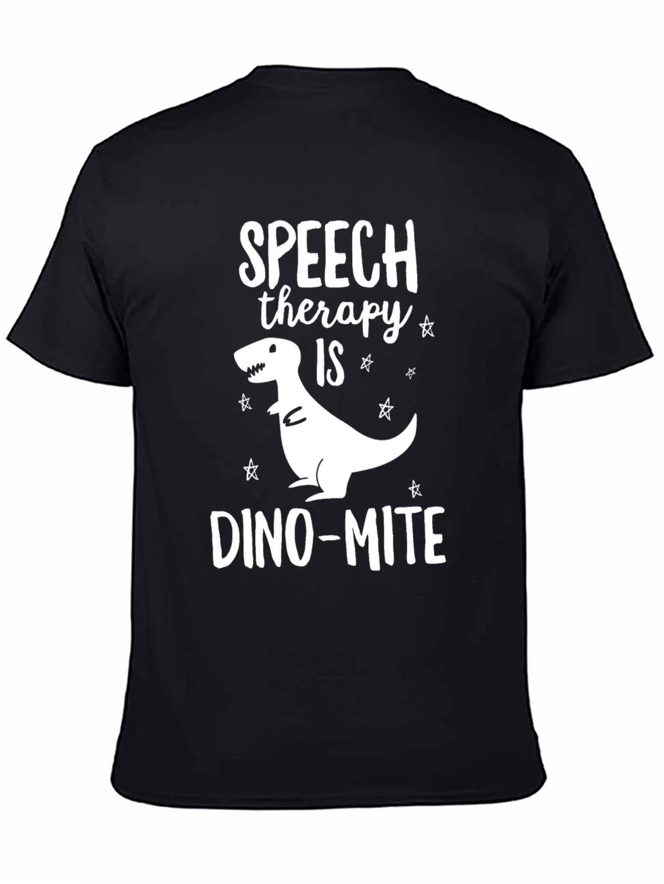 Speech Therapy Dino-mite Black T-Shirt