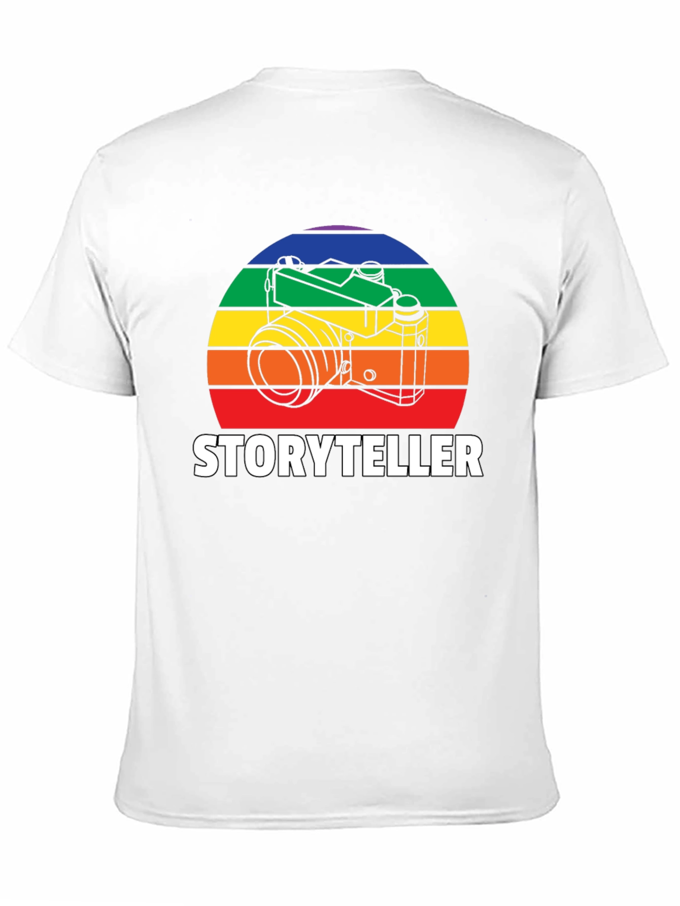 Storyteller Photographer T-Shirt - Rainbow Camera Design