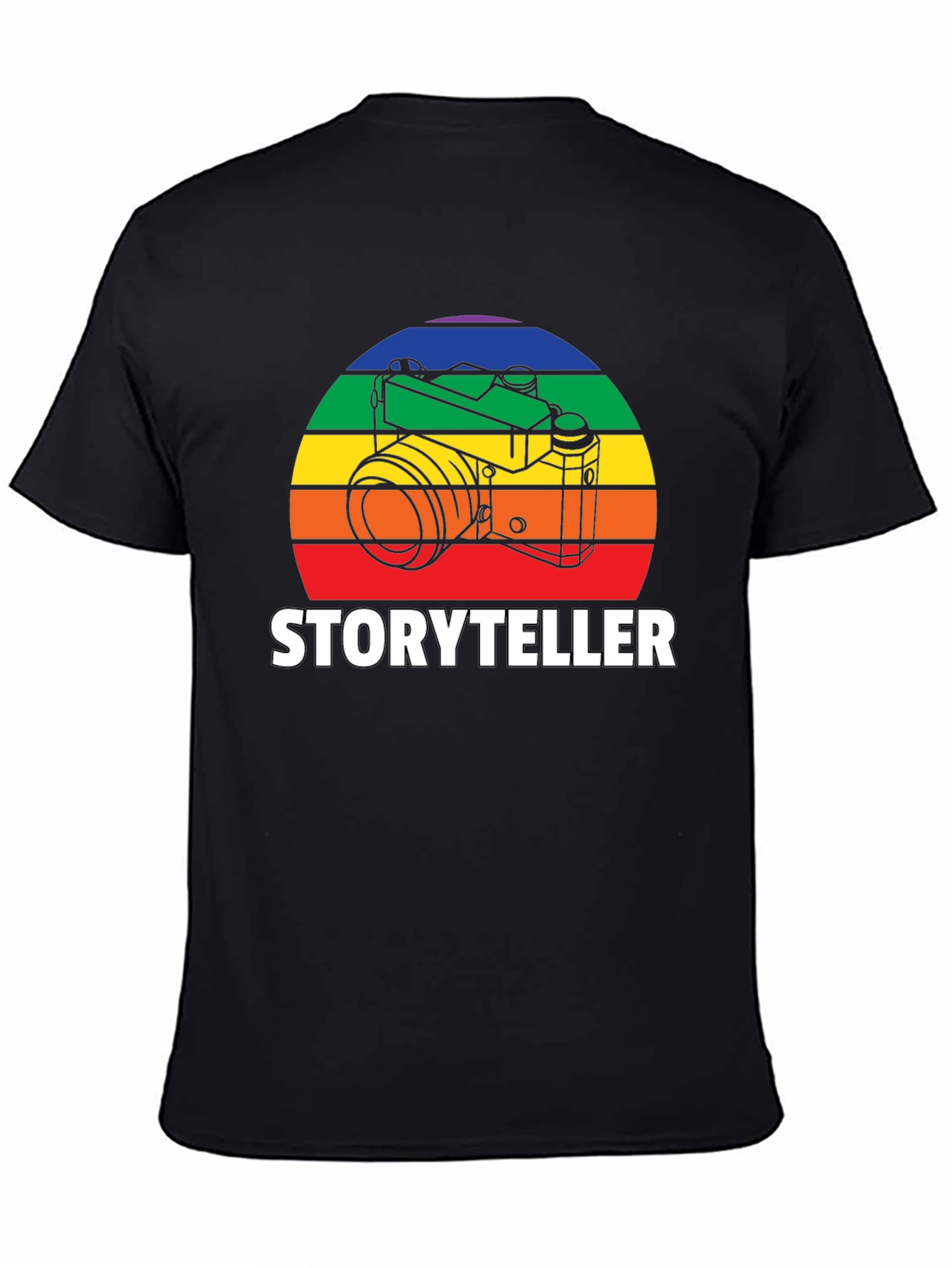 Storyteller Photographer T-Shirt - Rainbow Camera Design