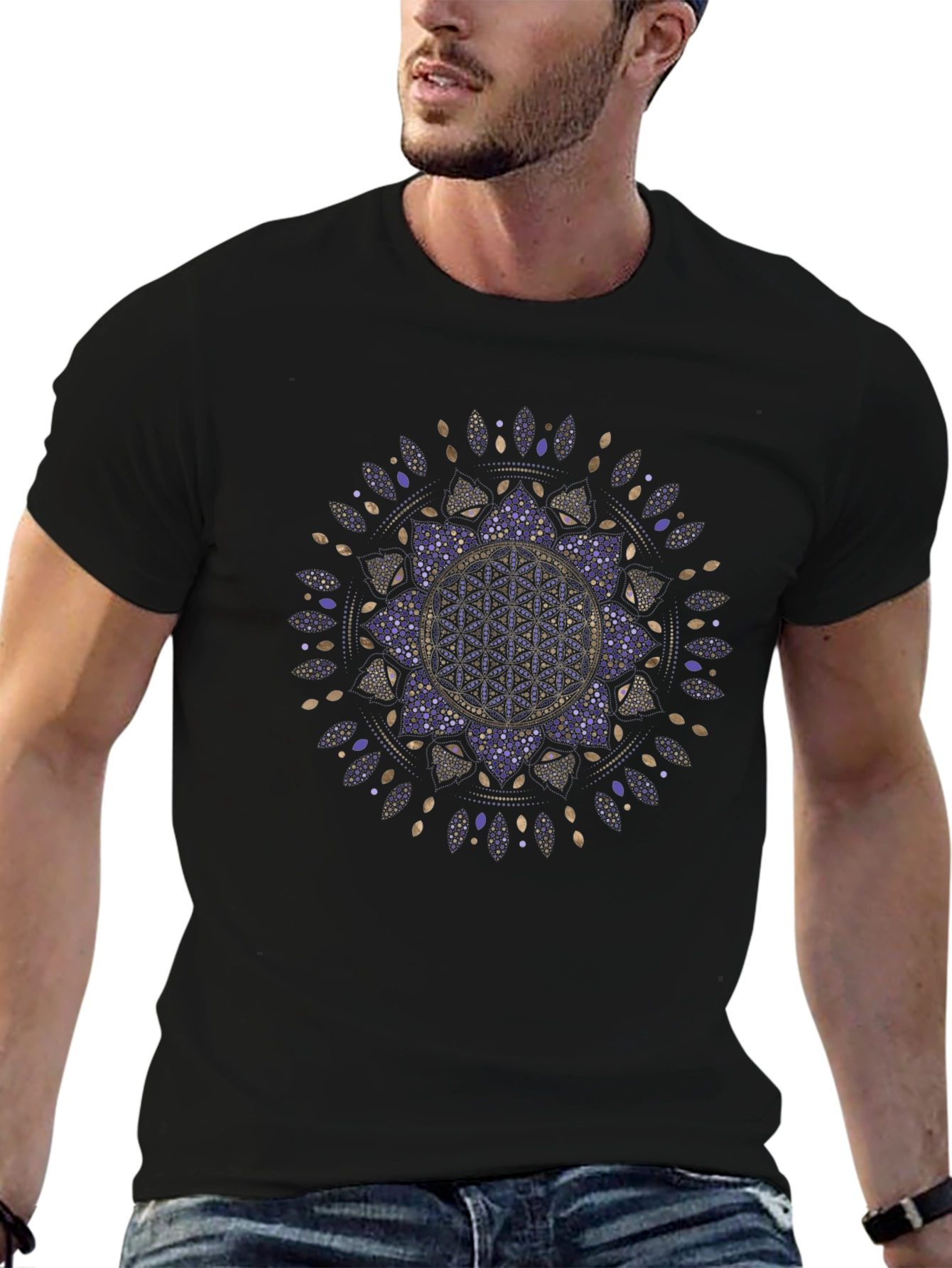 Cosmic Flower of Life Graphic Tee