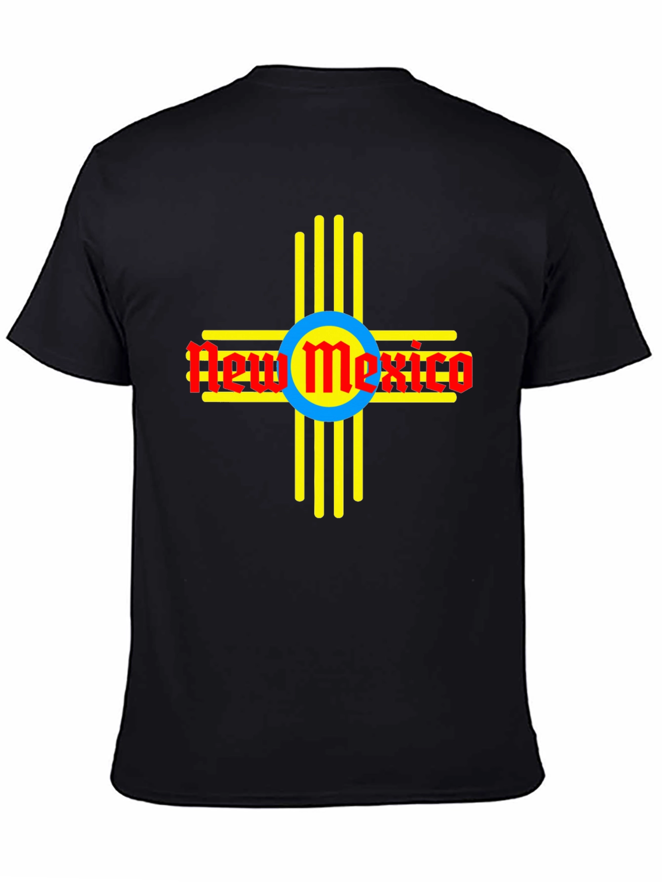 New Mexico Zia Symbol Black T-Shirt