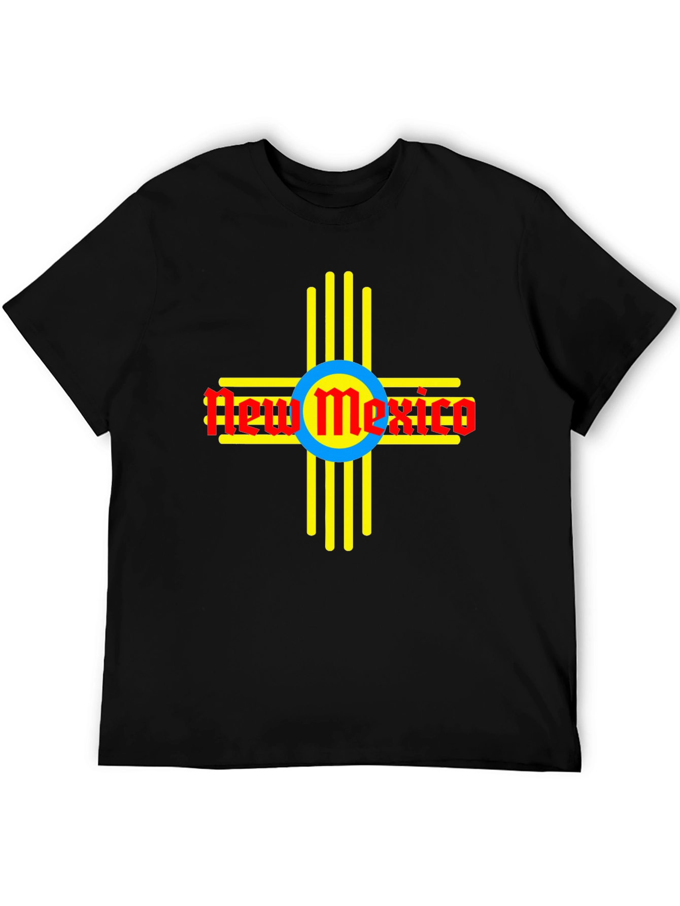 New Mexico Zia Symbol Black T-Shirt