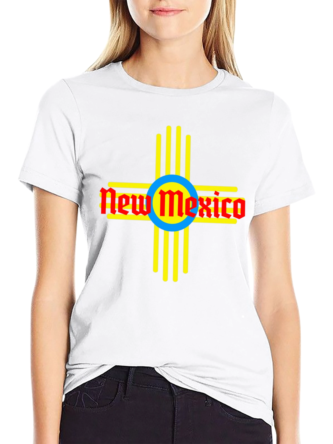 New Mexico Zia Symbol Black T-Shirt