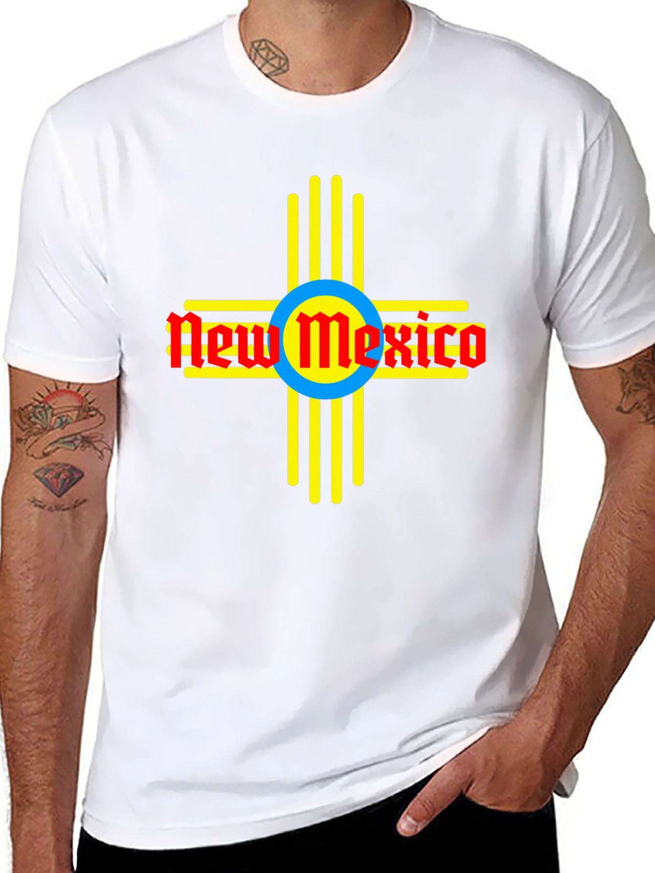 New Mexico Zia Symbol Black T-Shirt