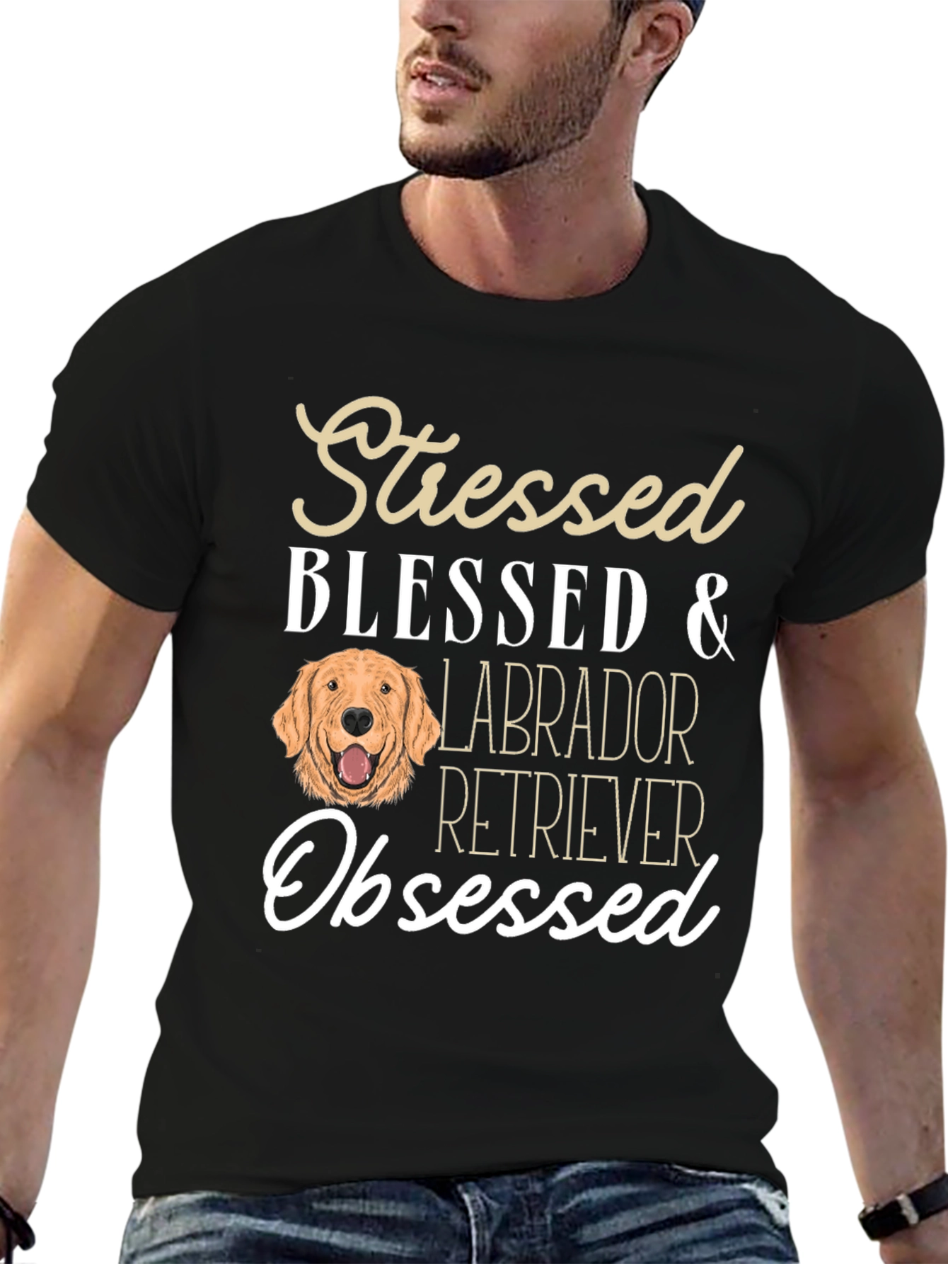 Stressed Blessed Labrador Retriever Dog T-Shirt