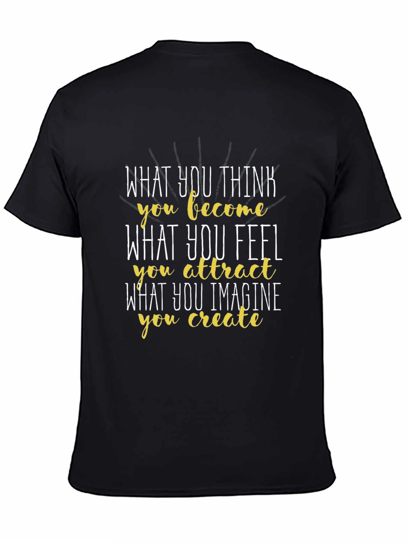 Inspirational Quote Graphic T-Shirt - Black