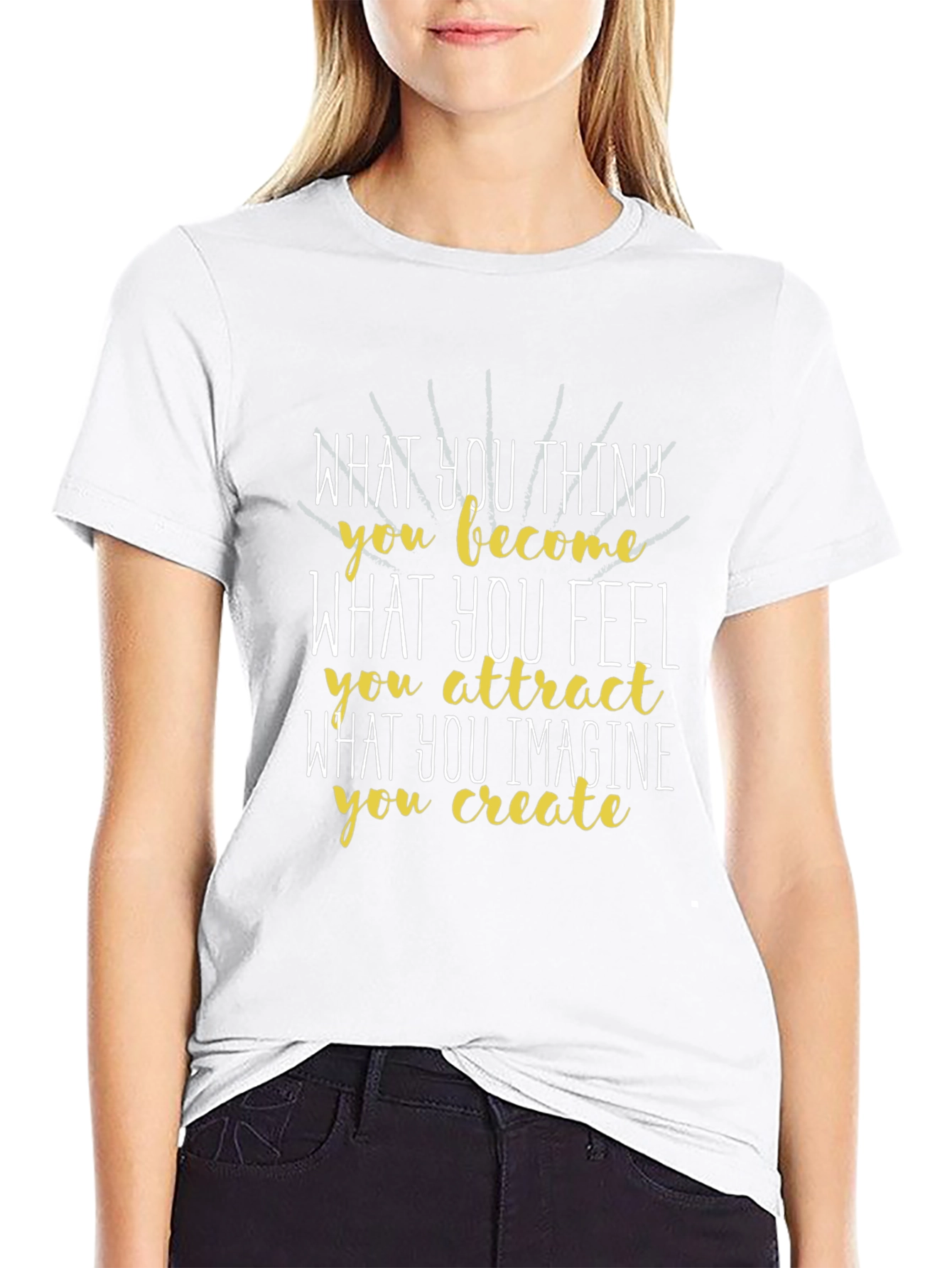 Inspirational Quote Graphic T-Shirt - Black