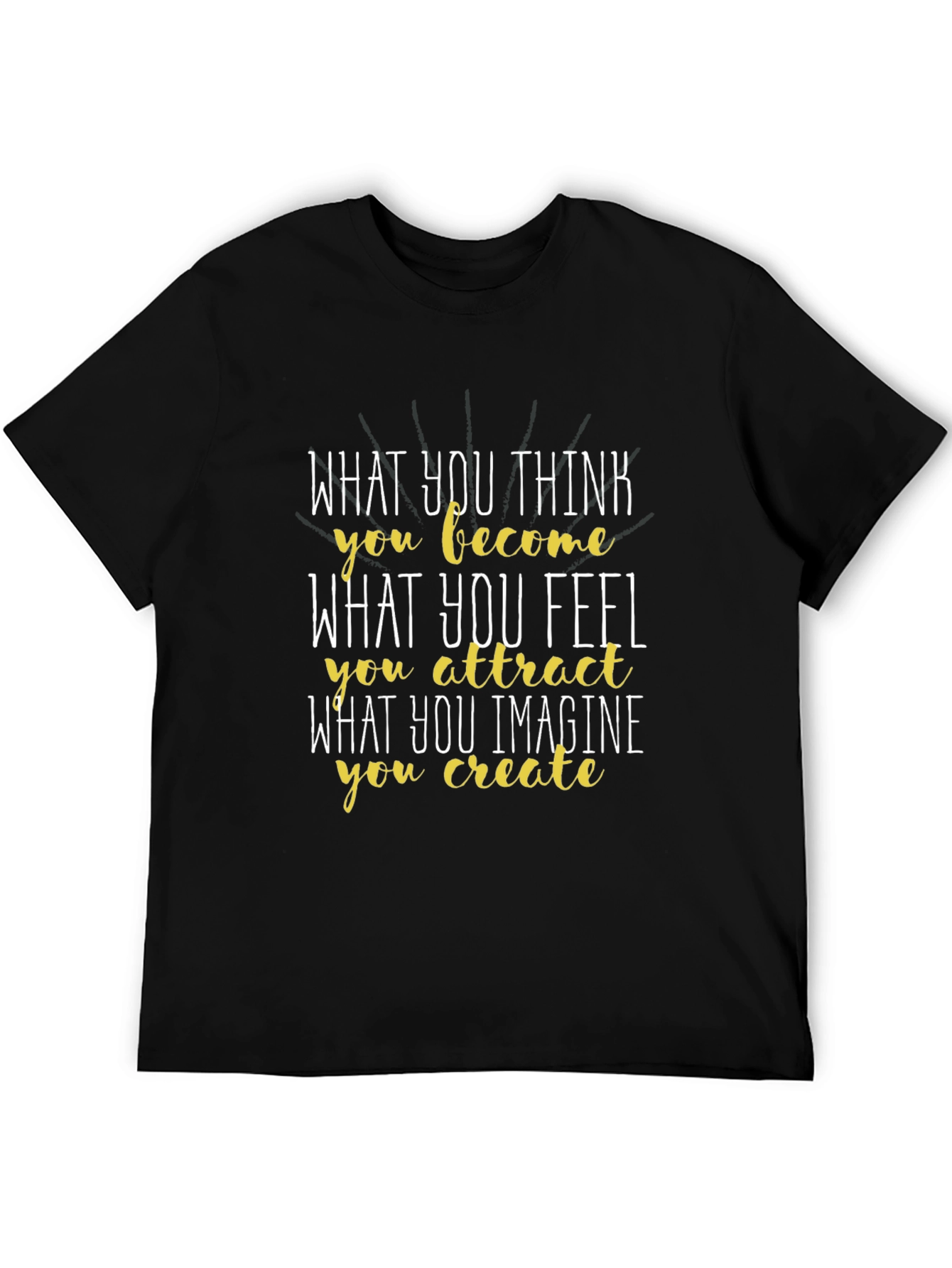 Inspirational Quote Graphic T-Shirt - Black