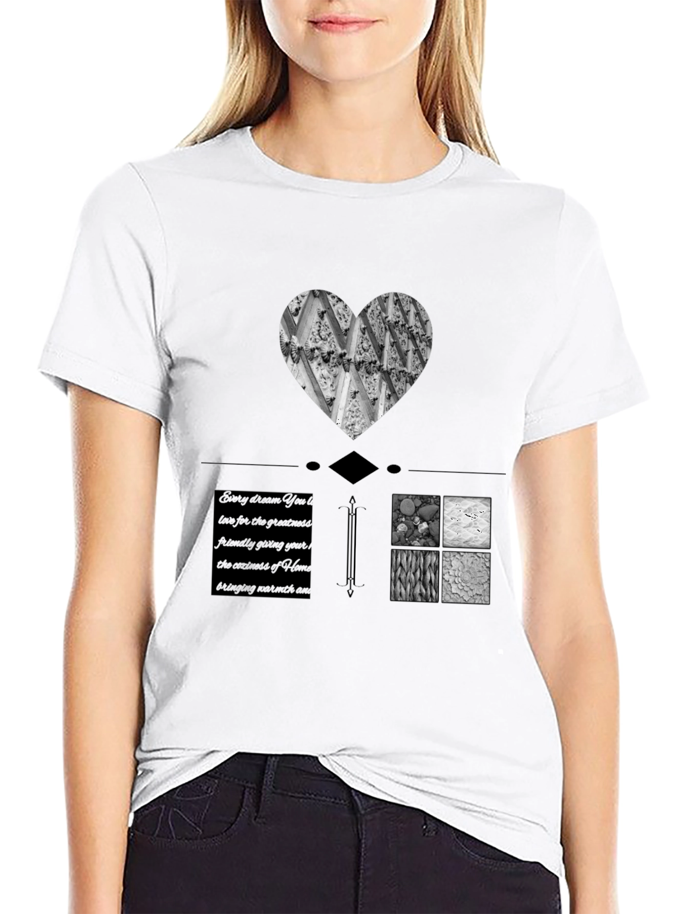 Artistic Graphic Print Black T-Shirt