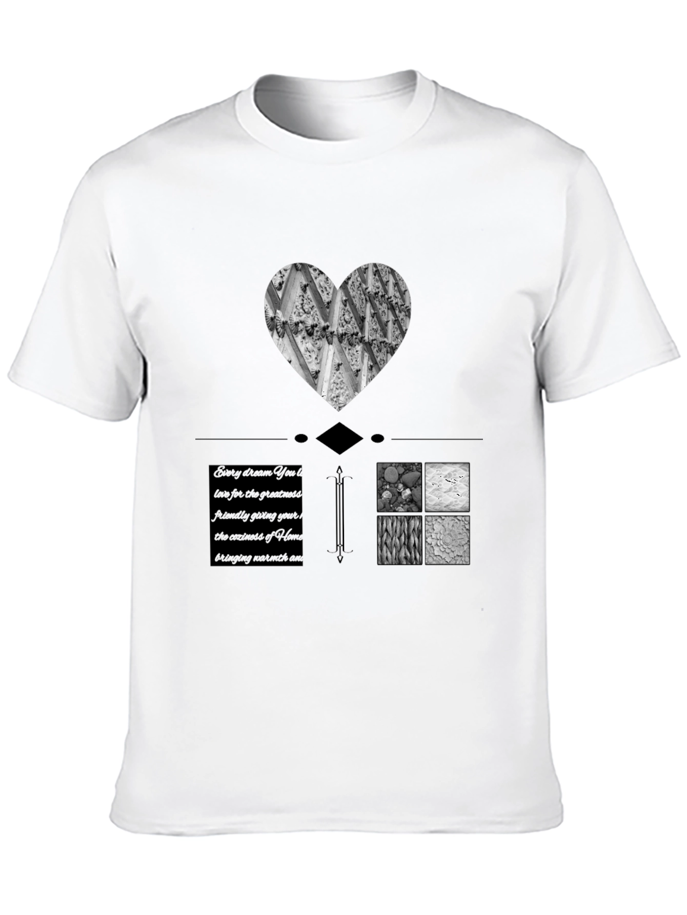 Artistic Graphic Print Black T-Shirt