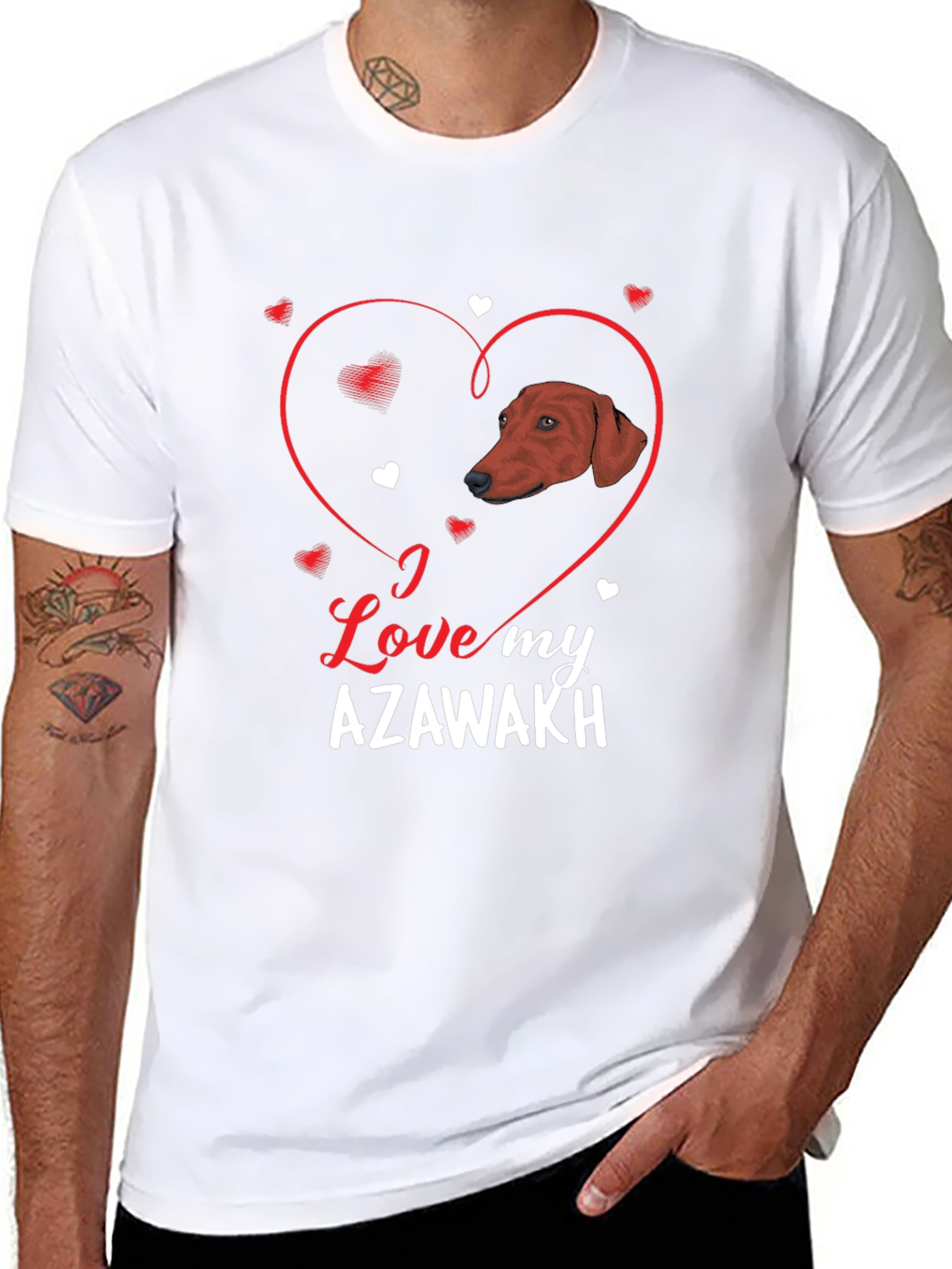 I Love My Azawakh Dog Heart T-Shirt