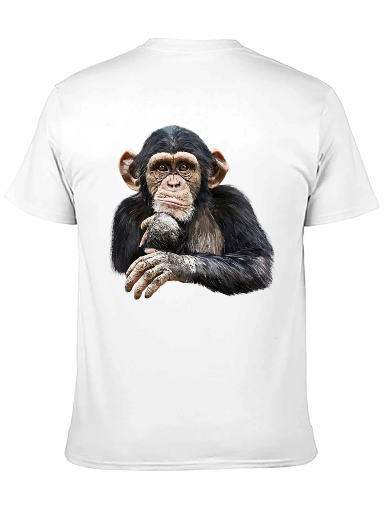 Chimpanzee Graphic Tee - Black Cotton T-Shirt