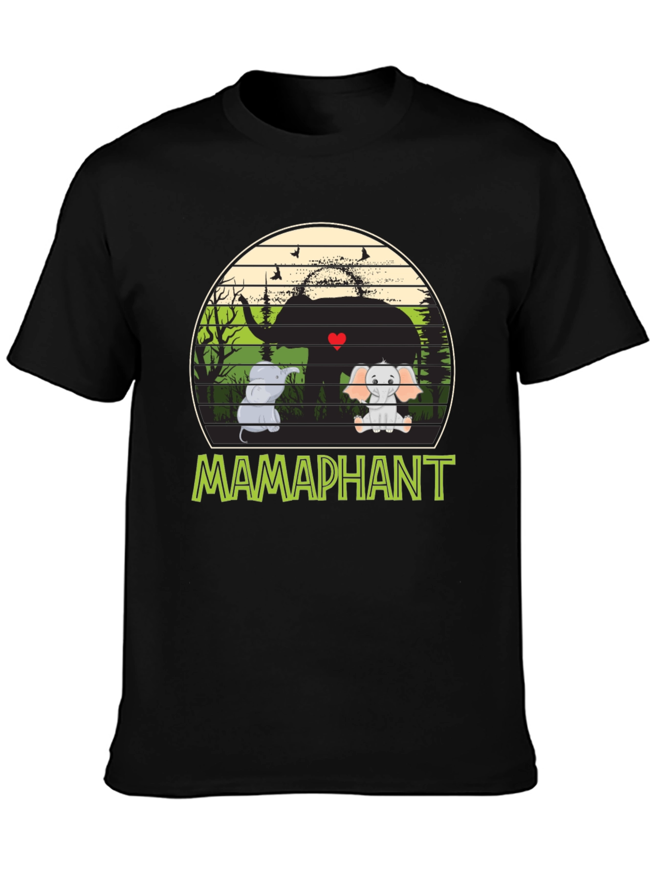 Mamaphant Black T-Shirt