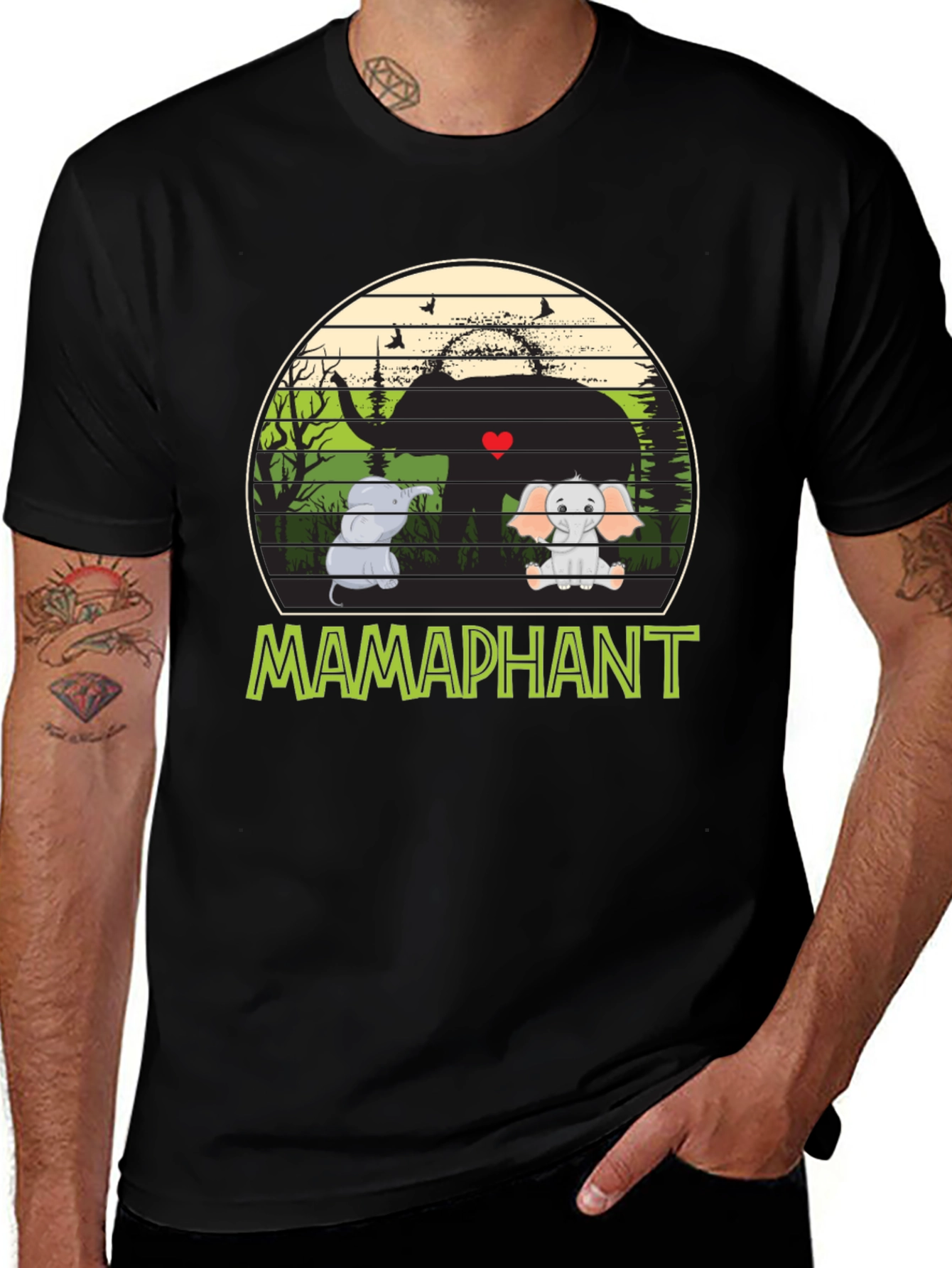 Mamaphant Black T-Shirt