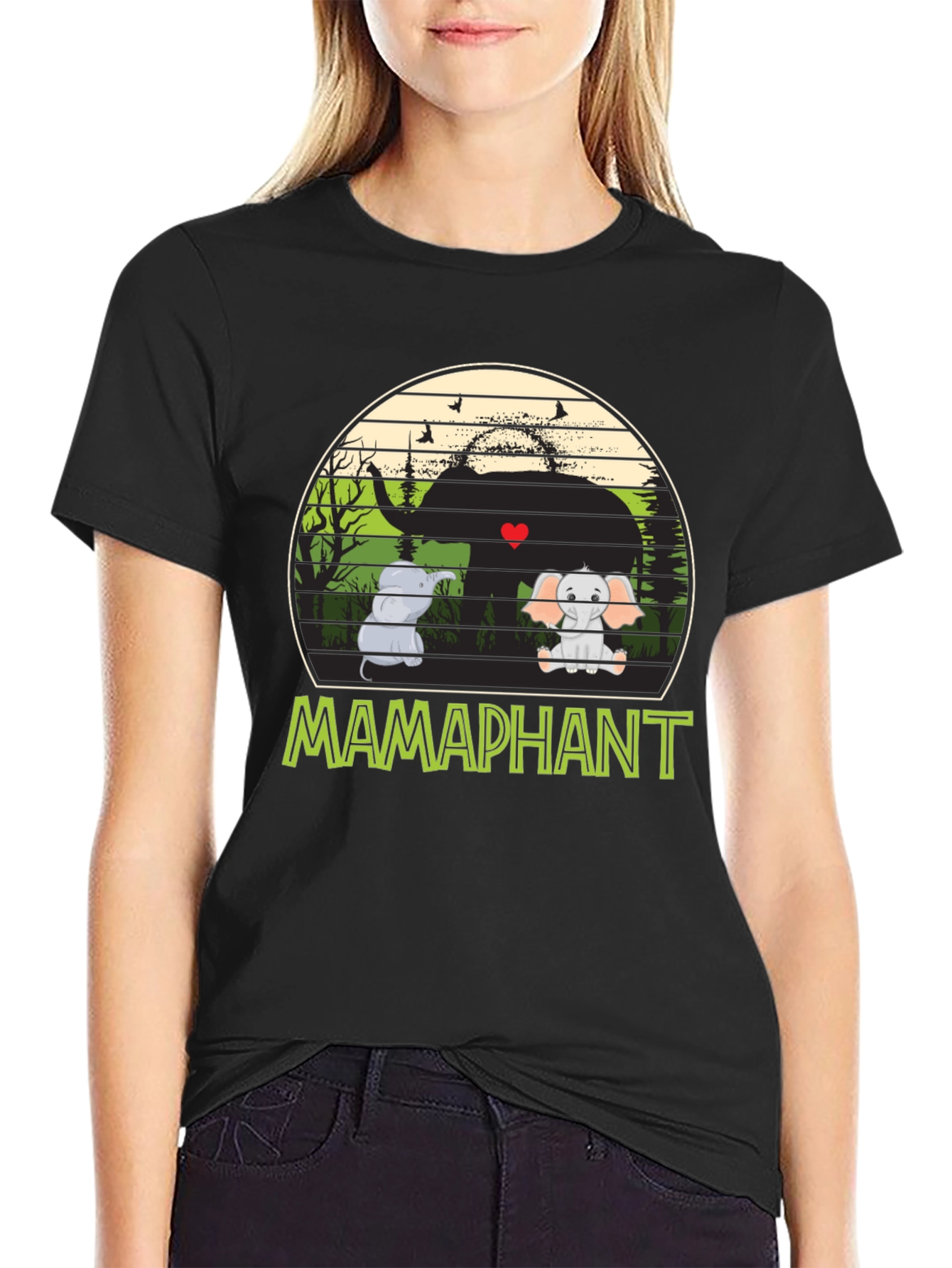 Mamaphant Black T-Shirt