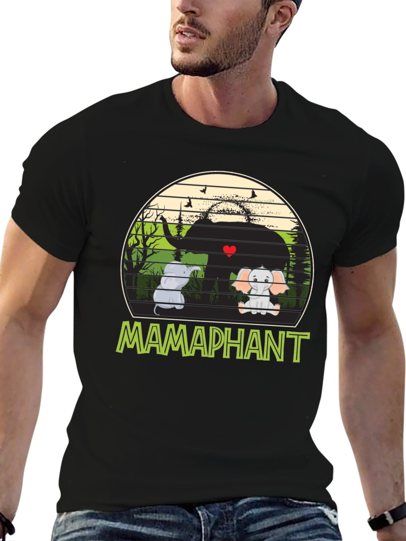Mamaphant Black T-Shirt