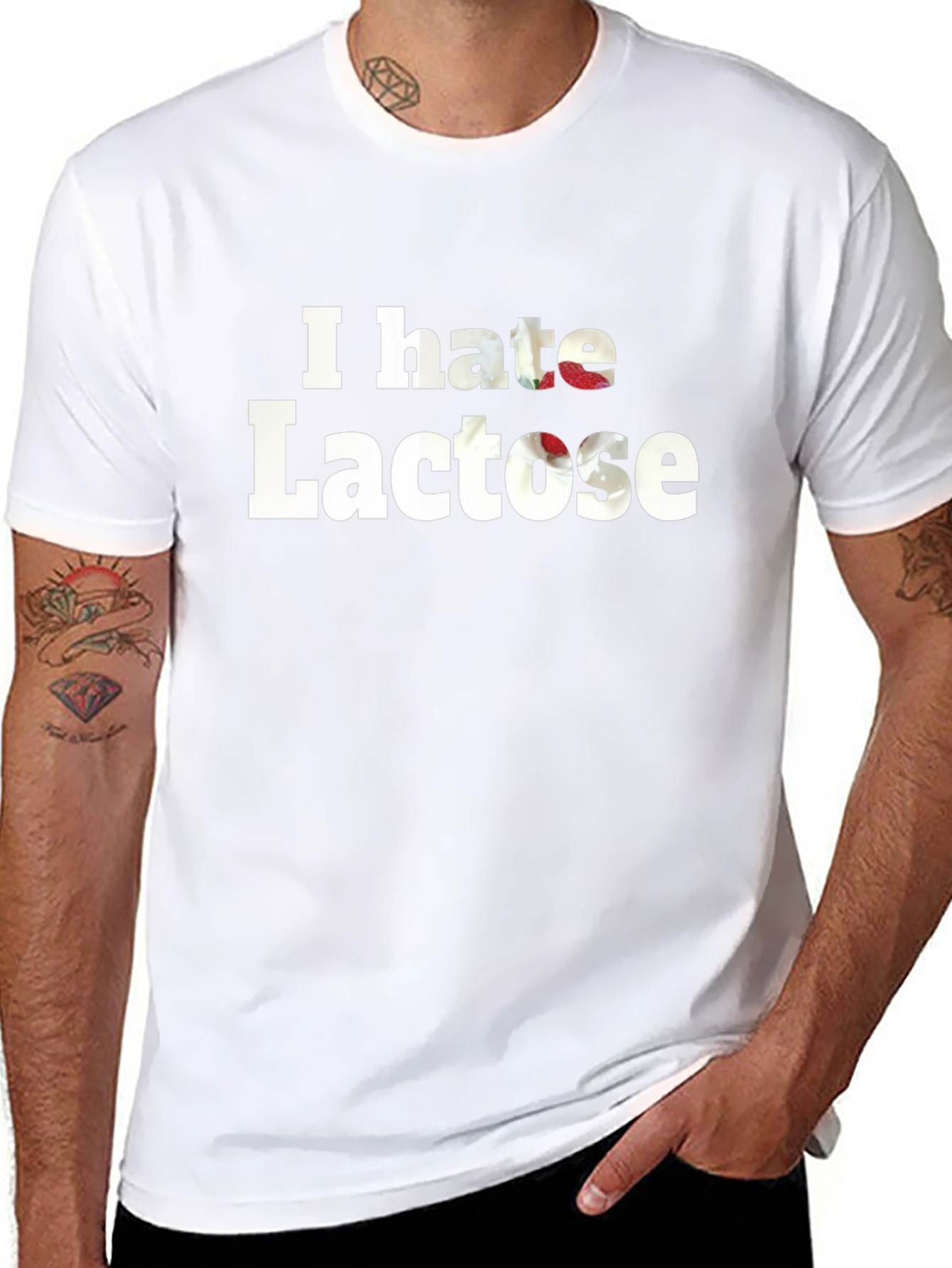 I Hate Lactose Black Tee