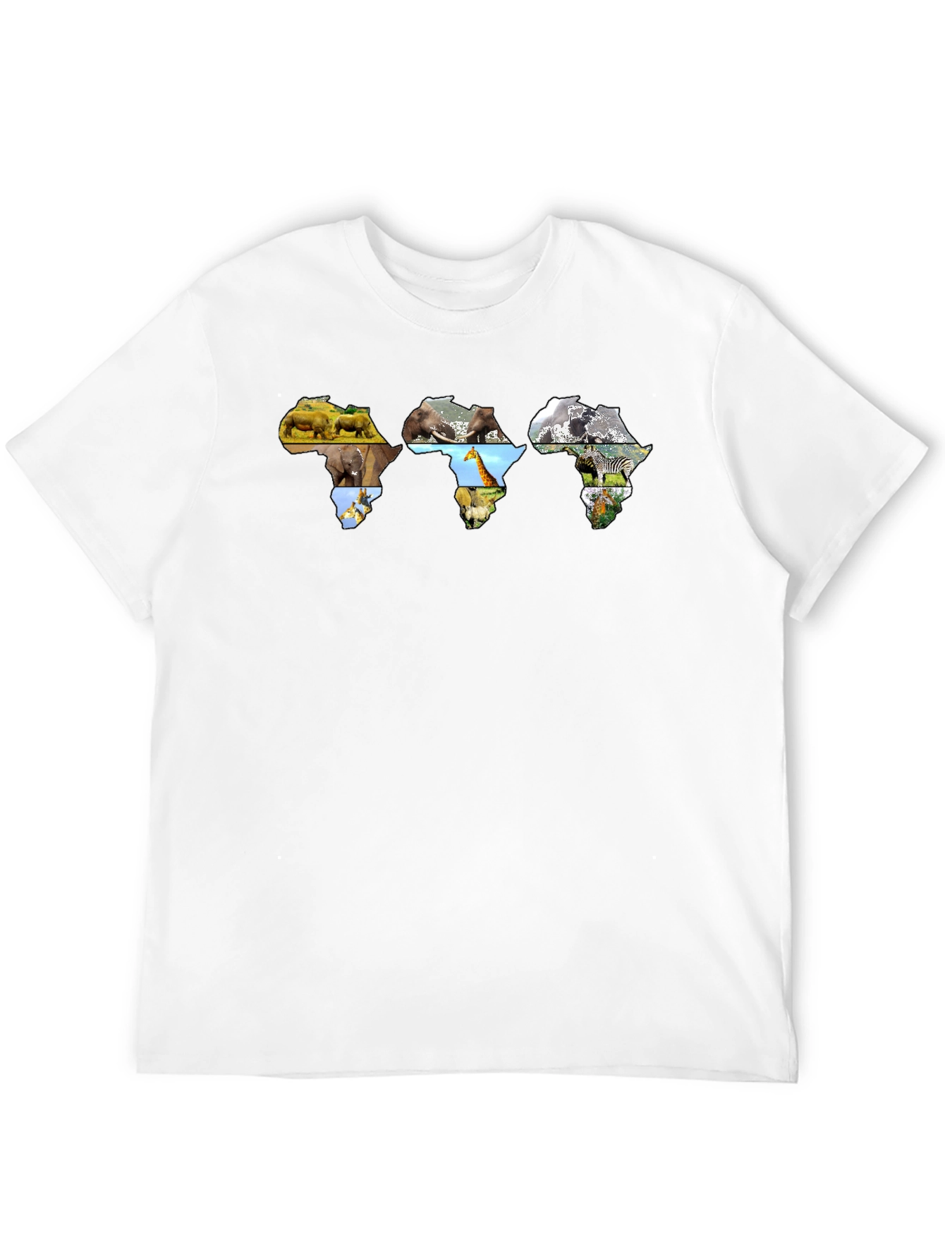 African Wildlife Map Graphic T-Shirt