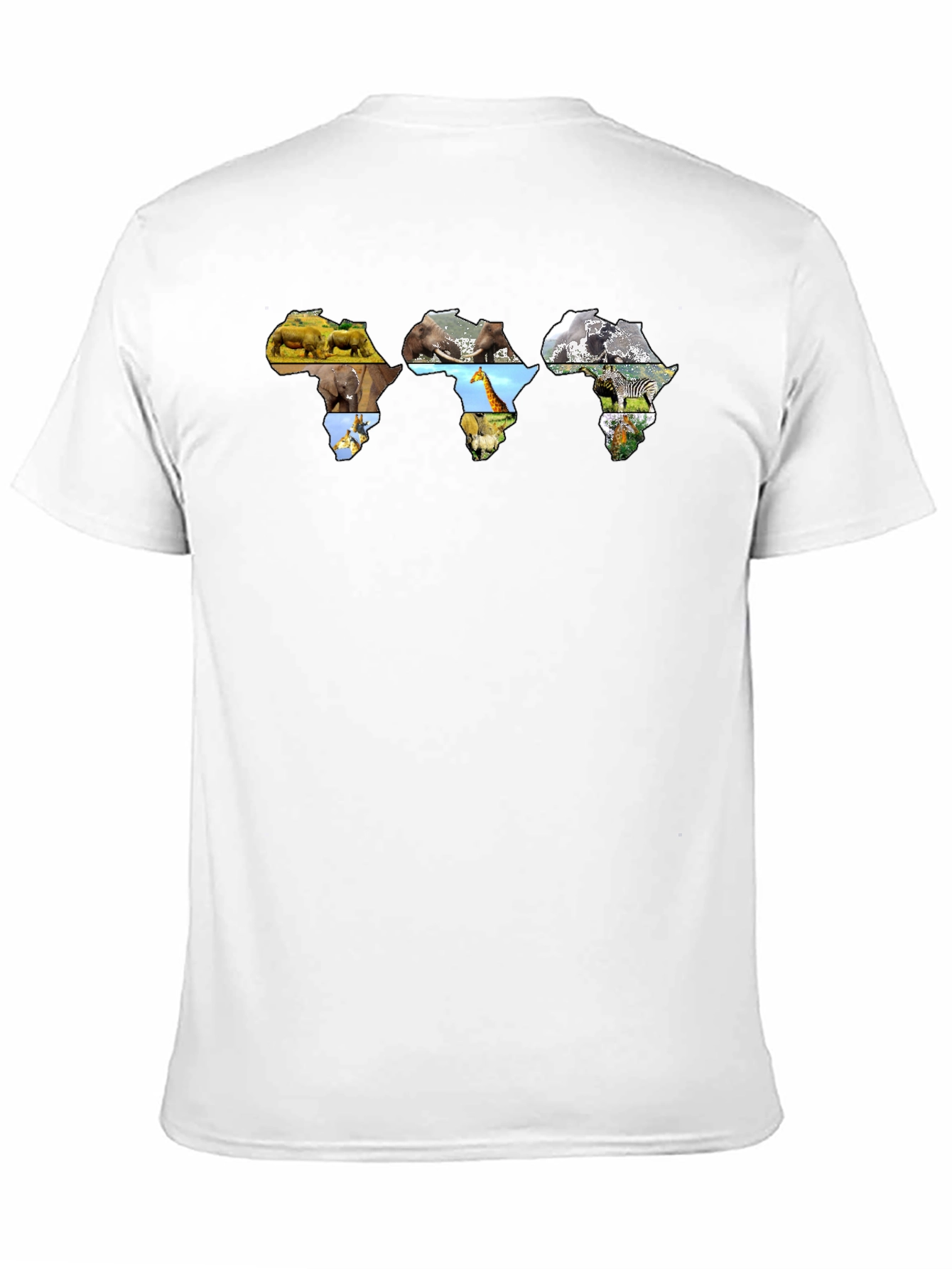 African Wildlife Map Graphic T-Shirt