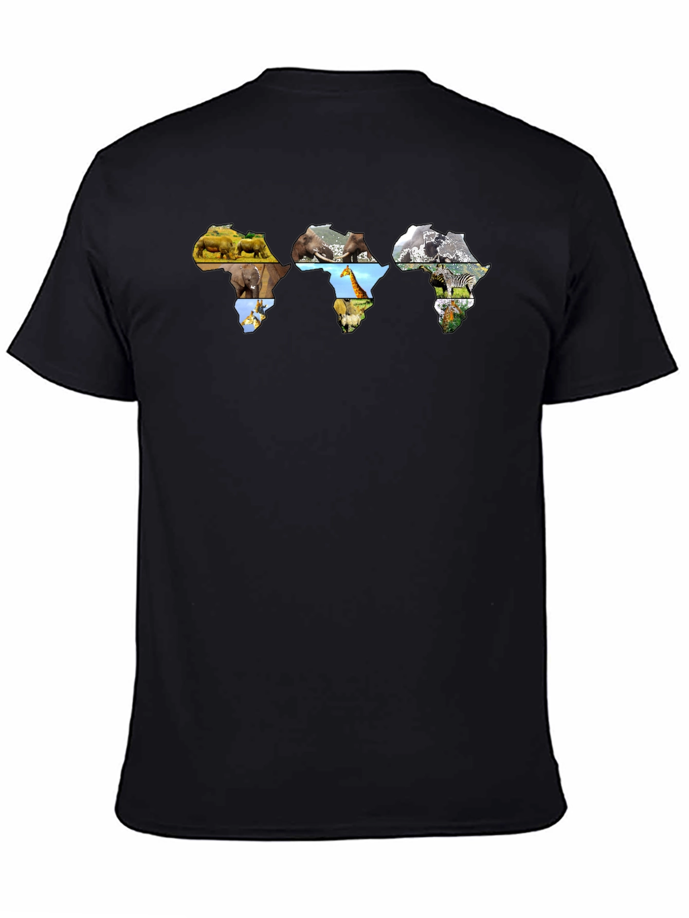 African Wildlife Map Graphic T-Shirt