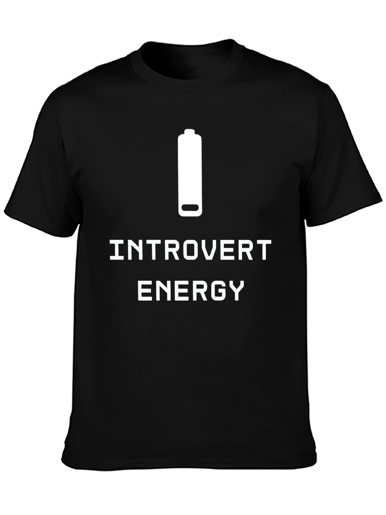 Introvert Energy T-Shirt -  Comfortable Black Tee