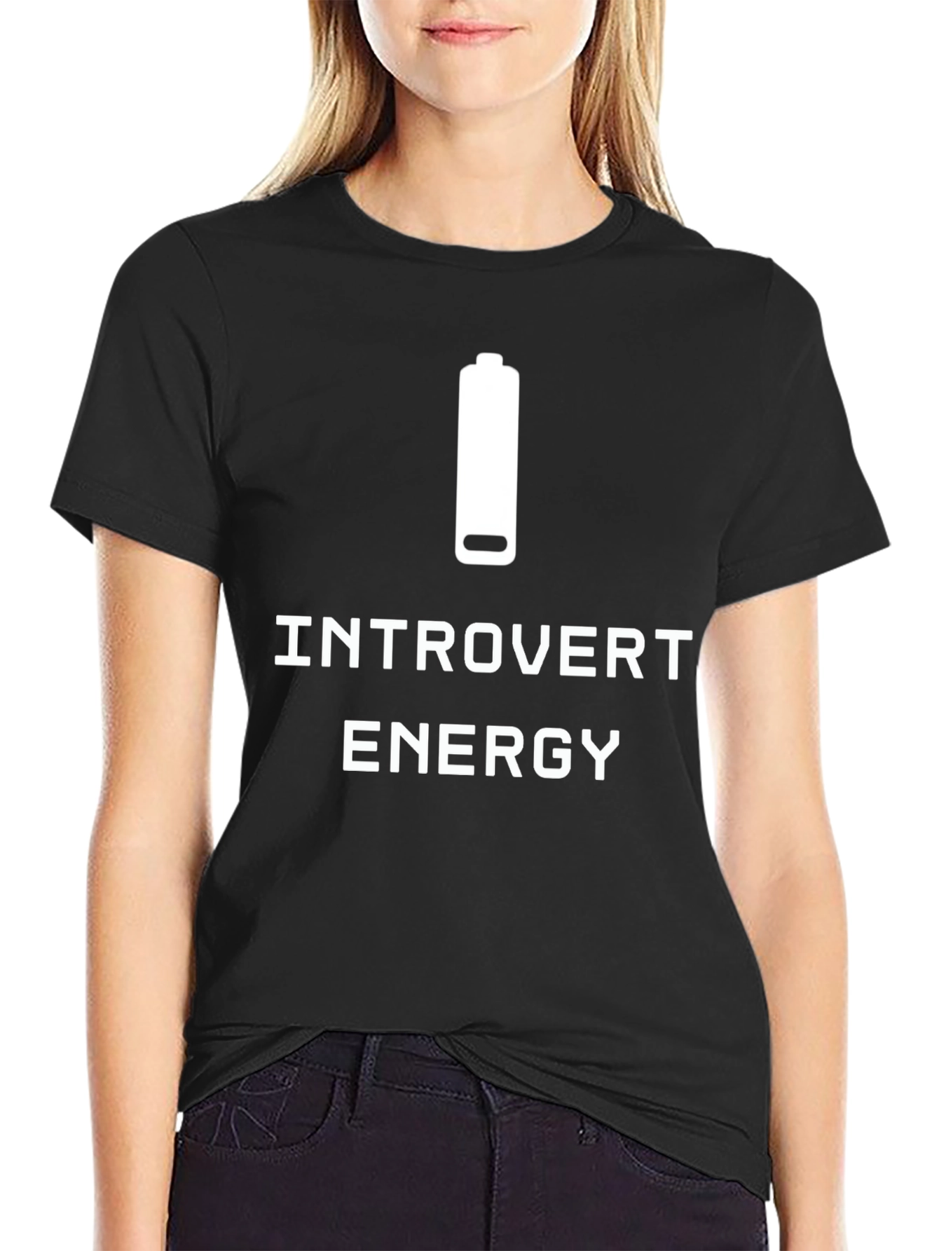 Introvert Energy T-Shirt -  Comfortable Black Tee