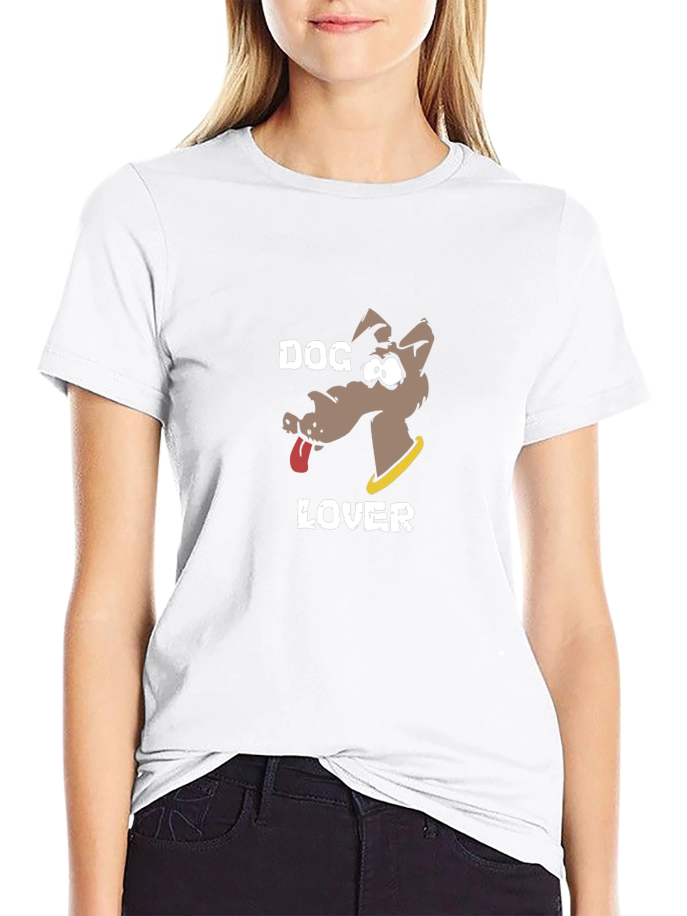 Dog Lover Graphic Tee - Cartoon Dog