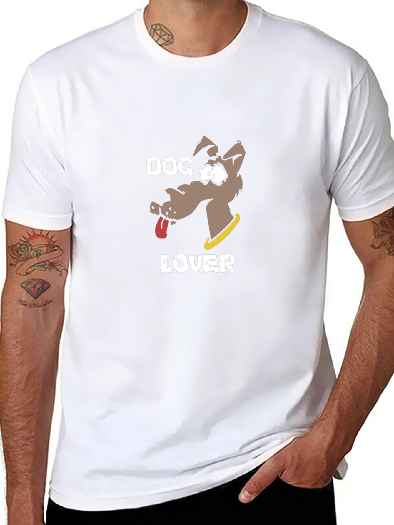 Dog Lover Graphic Tee - Cartoon Dog