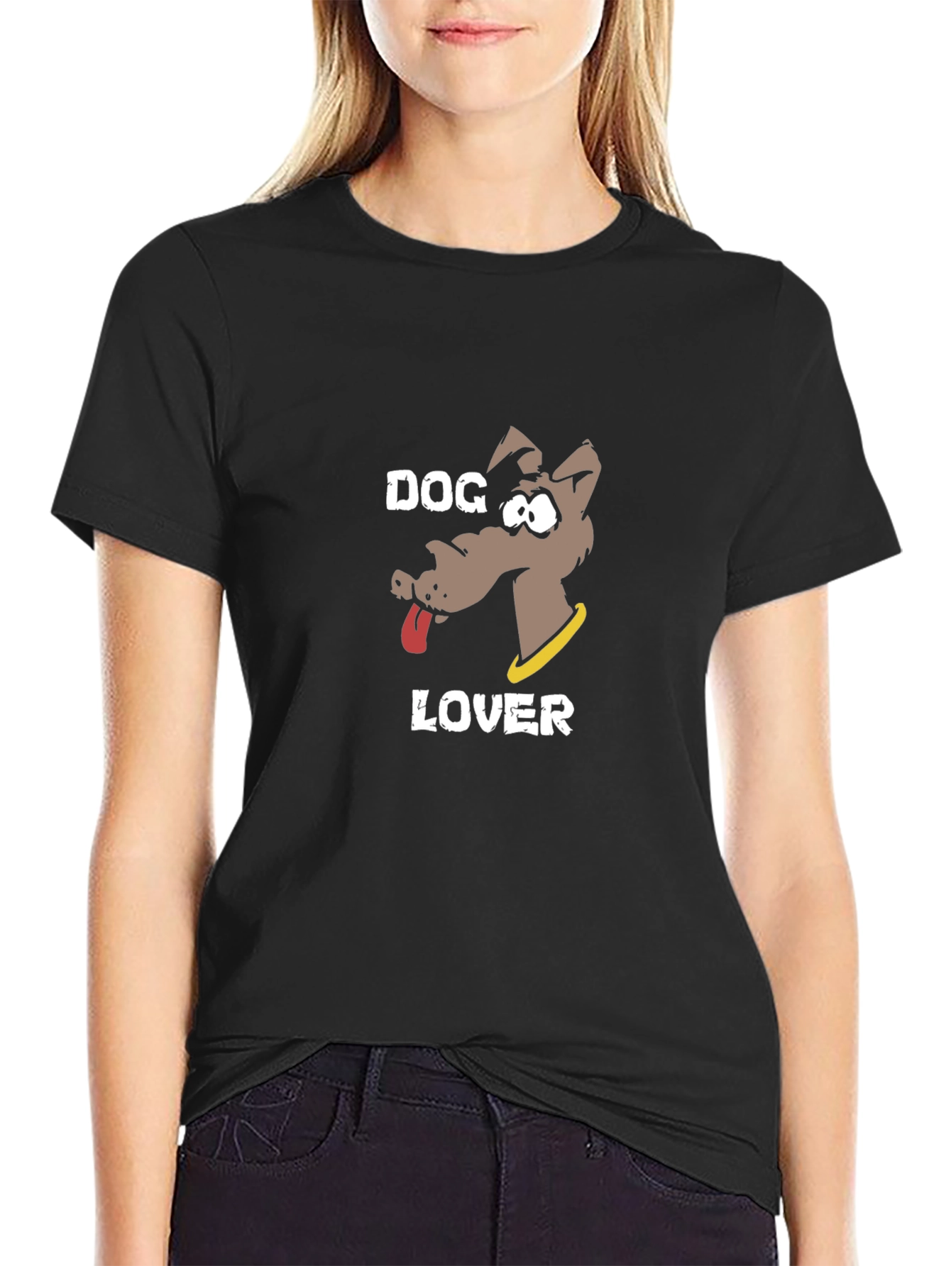 Dog Lover Graphic Tee - Cartoon Dog