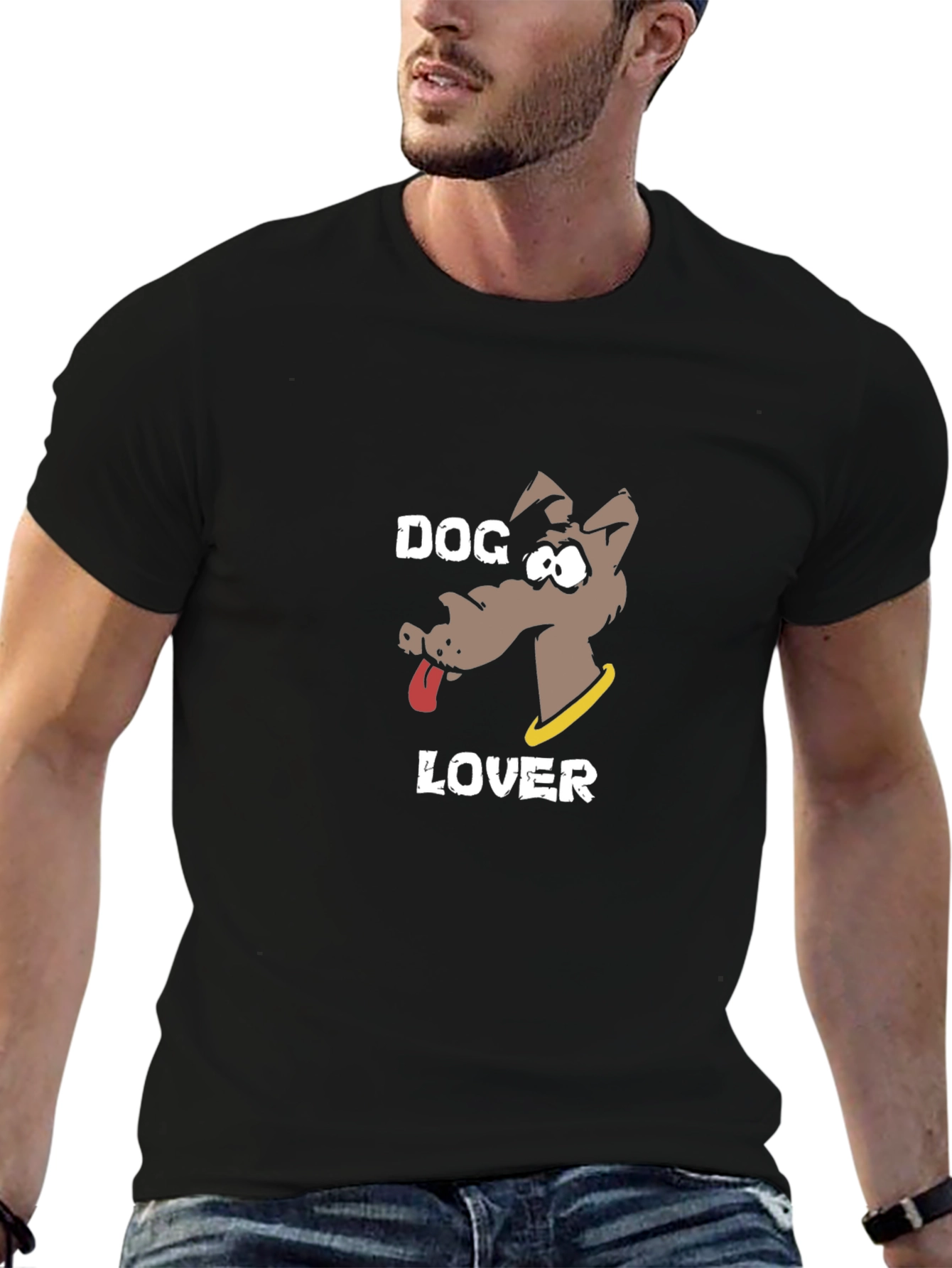 Dog Lover Graphic Tee - Cartoon Dog