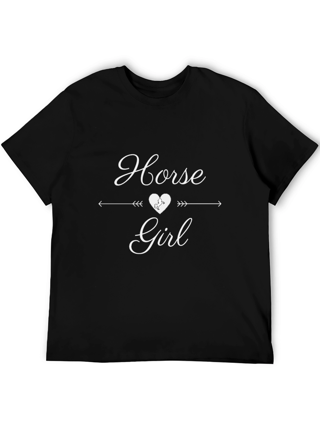 Horse Girl Graphic T-Shirt - Black Cotton Tee