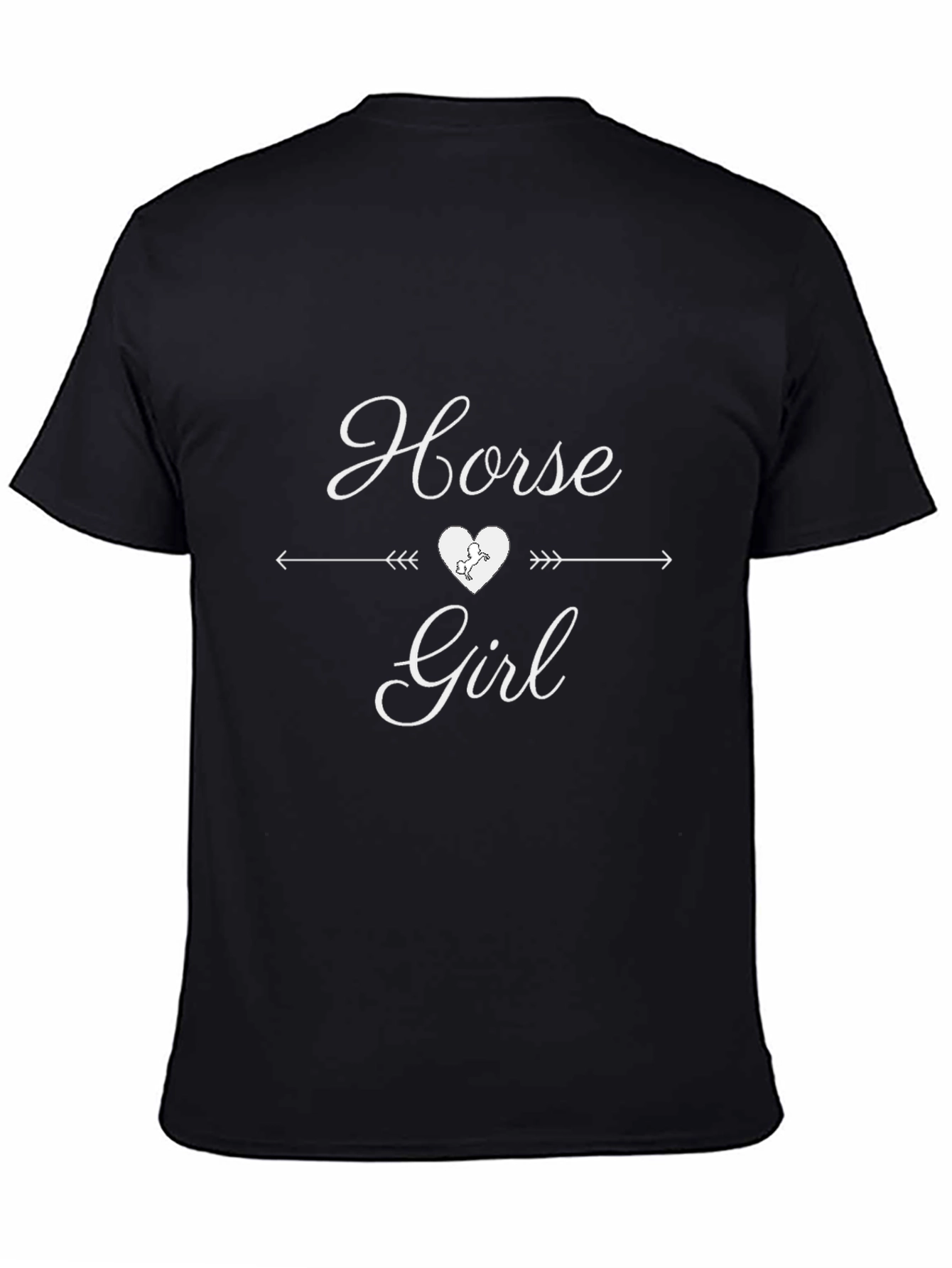 Horse Girl Graphic T-Shirt - Black Cotton Tee
