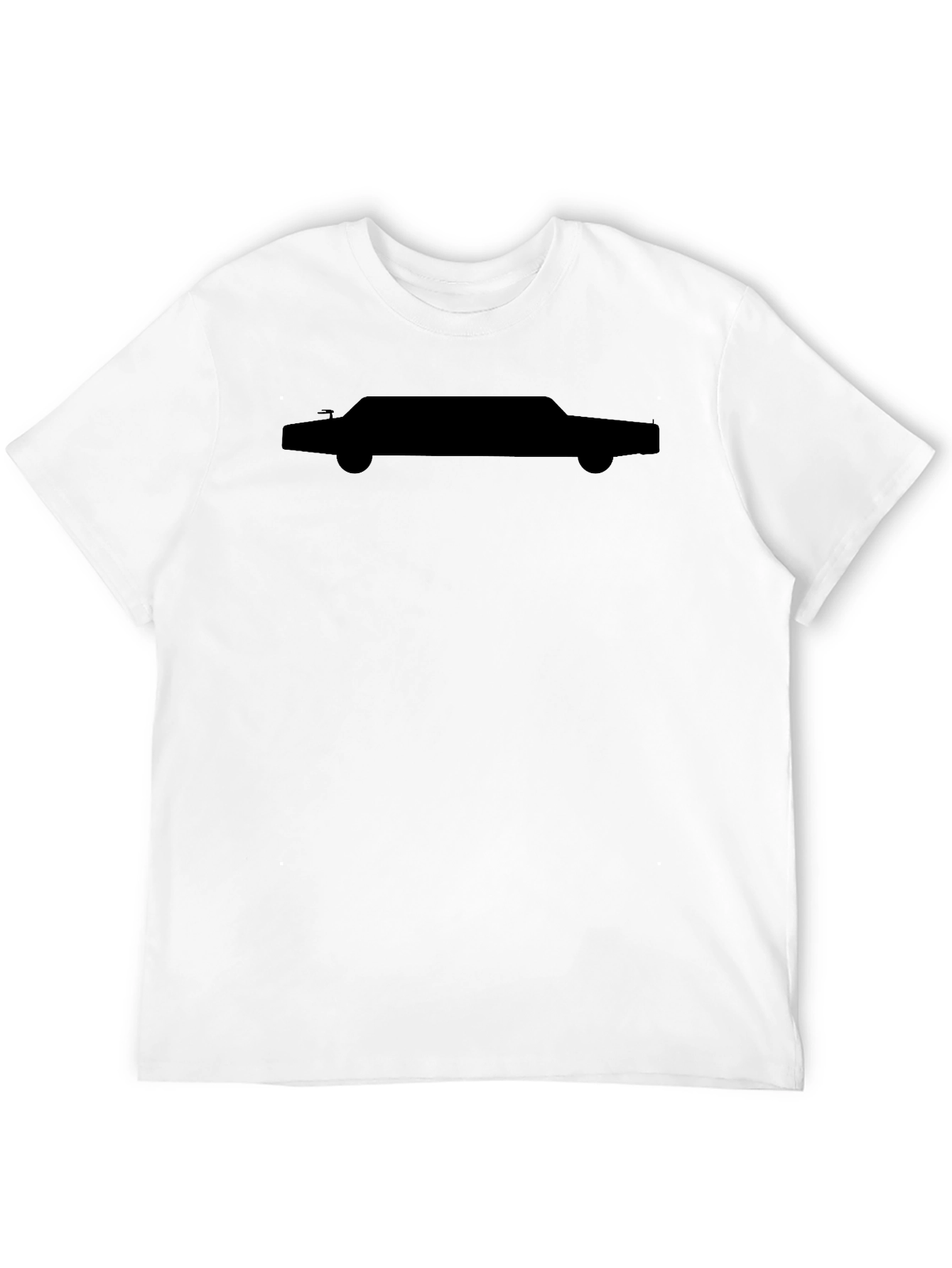 Mens Black T-Shirt with Car Silhouette Graphic