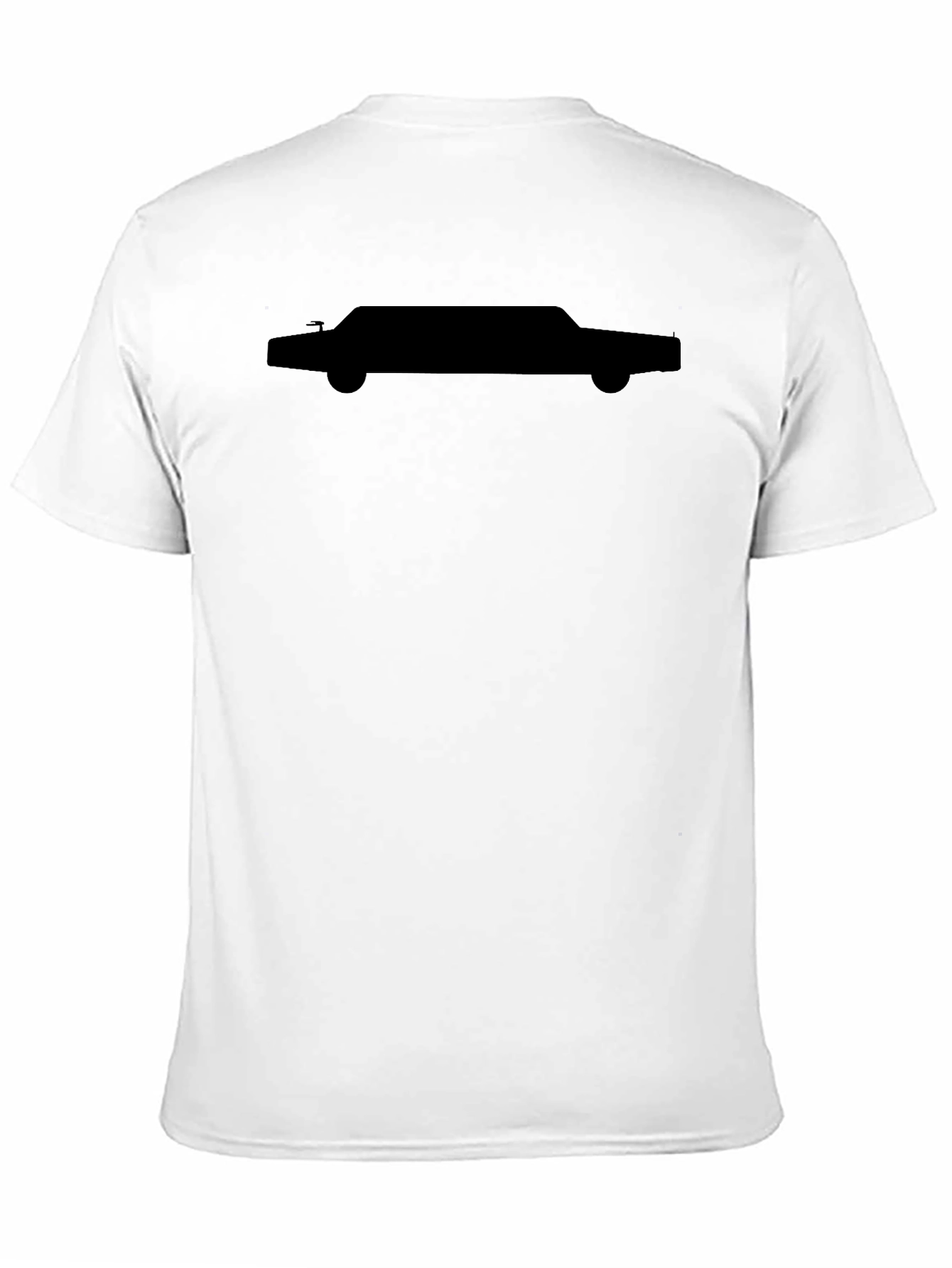 Mens Black T-Shirt with Car Silhouette Graphic