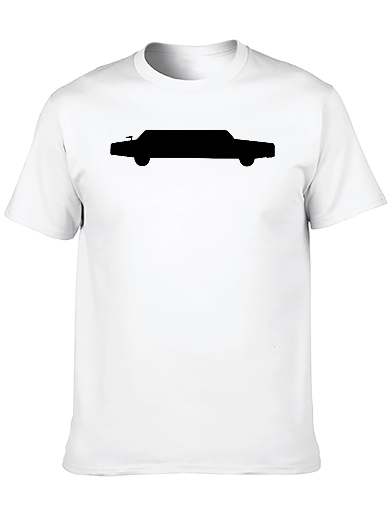 Mens Black T-Shirt with Car Silhouette Graphic