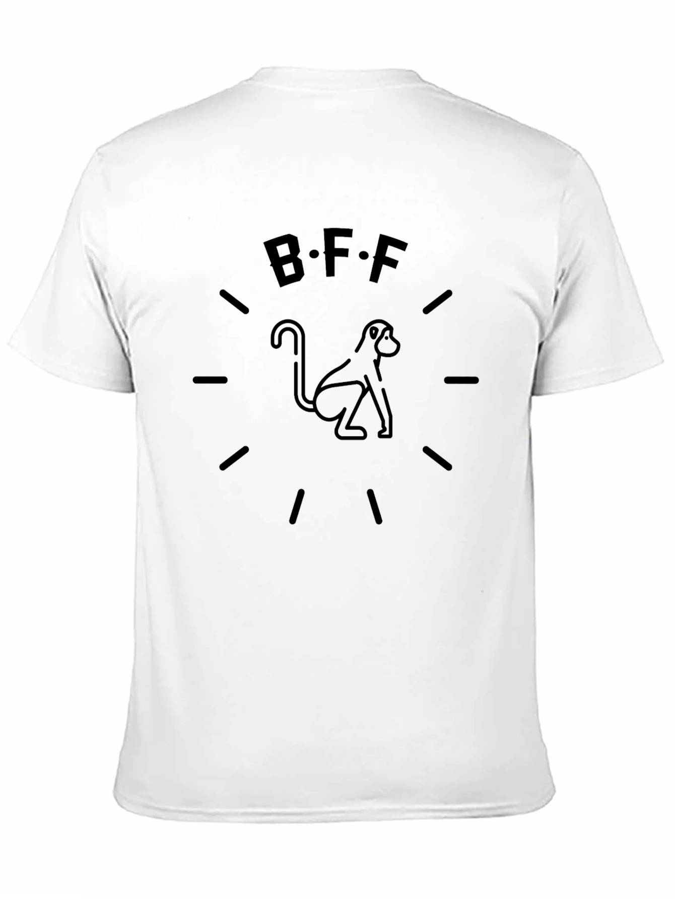 BFF Monkey Graphic Black T-Shirt