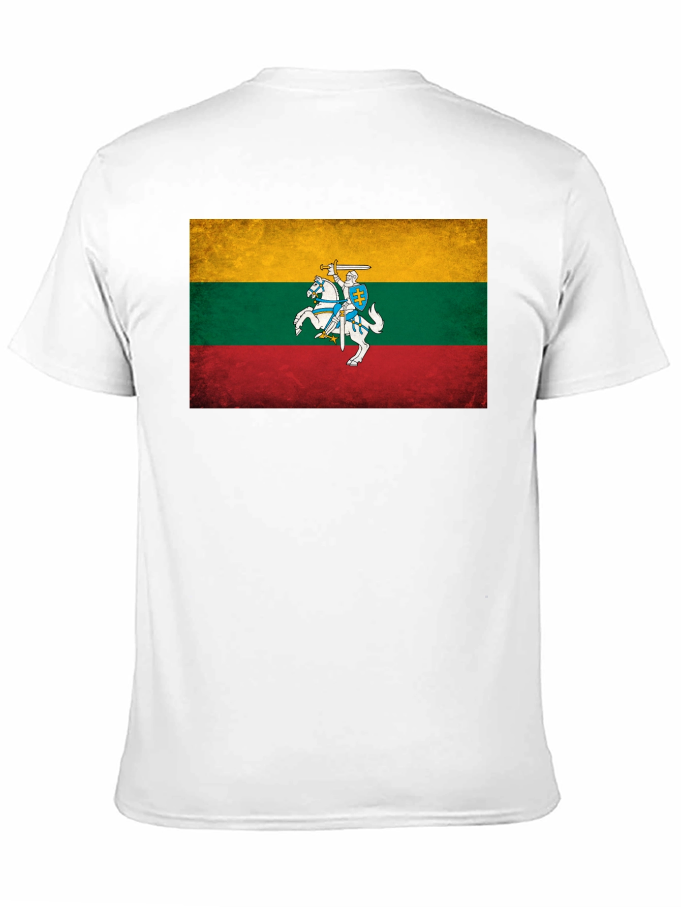 Lithuania Flag Graphic Tee - Black Casual T-Shirt