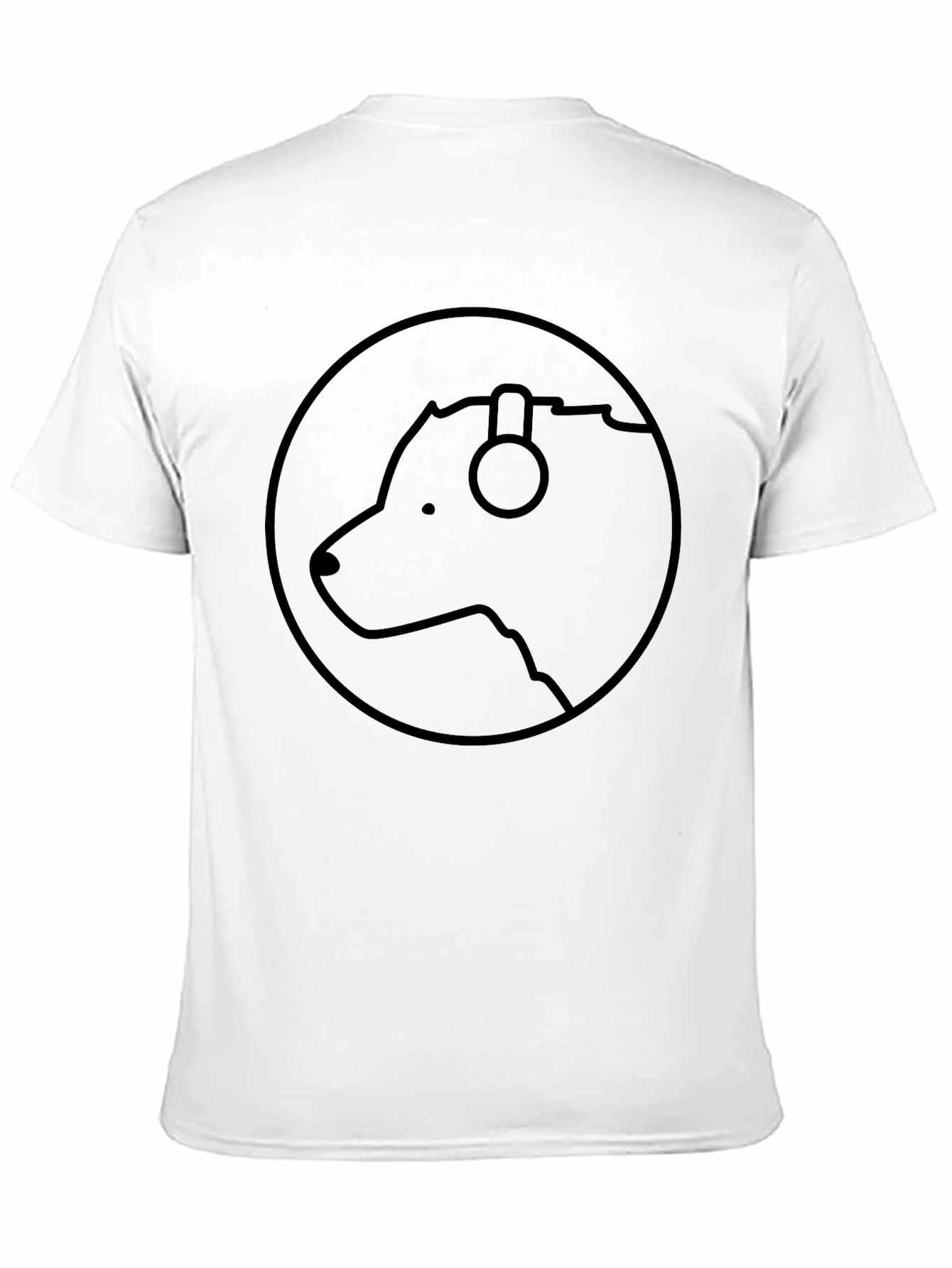 Black T-Shirt with Bear DJ Graphic